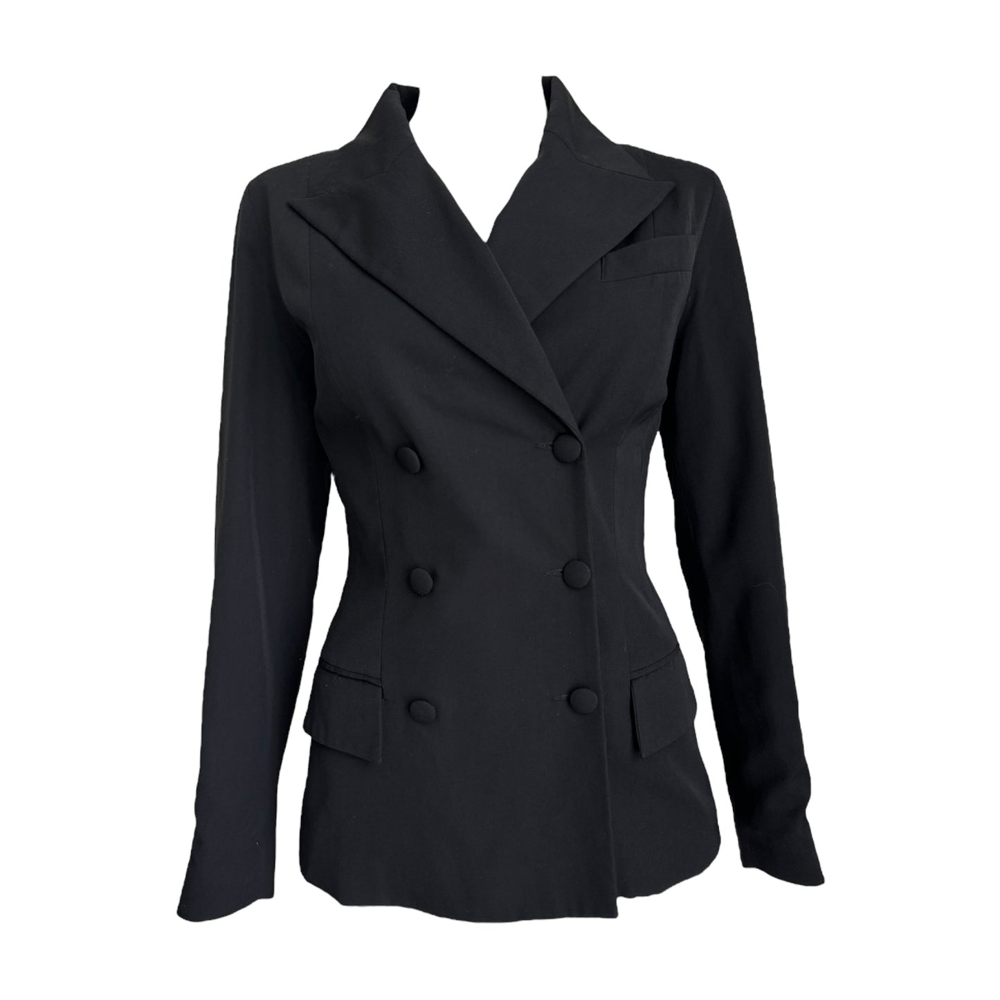 PLEIN SUD 1987 BLACK OPEN BACK BLAZER