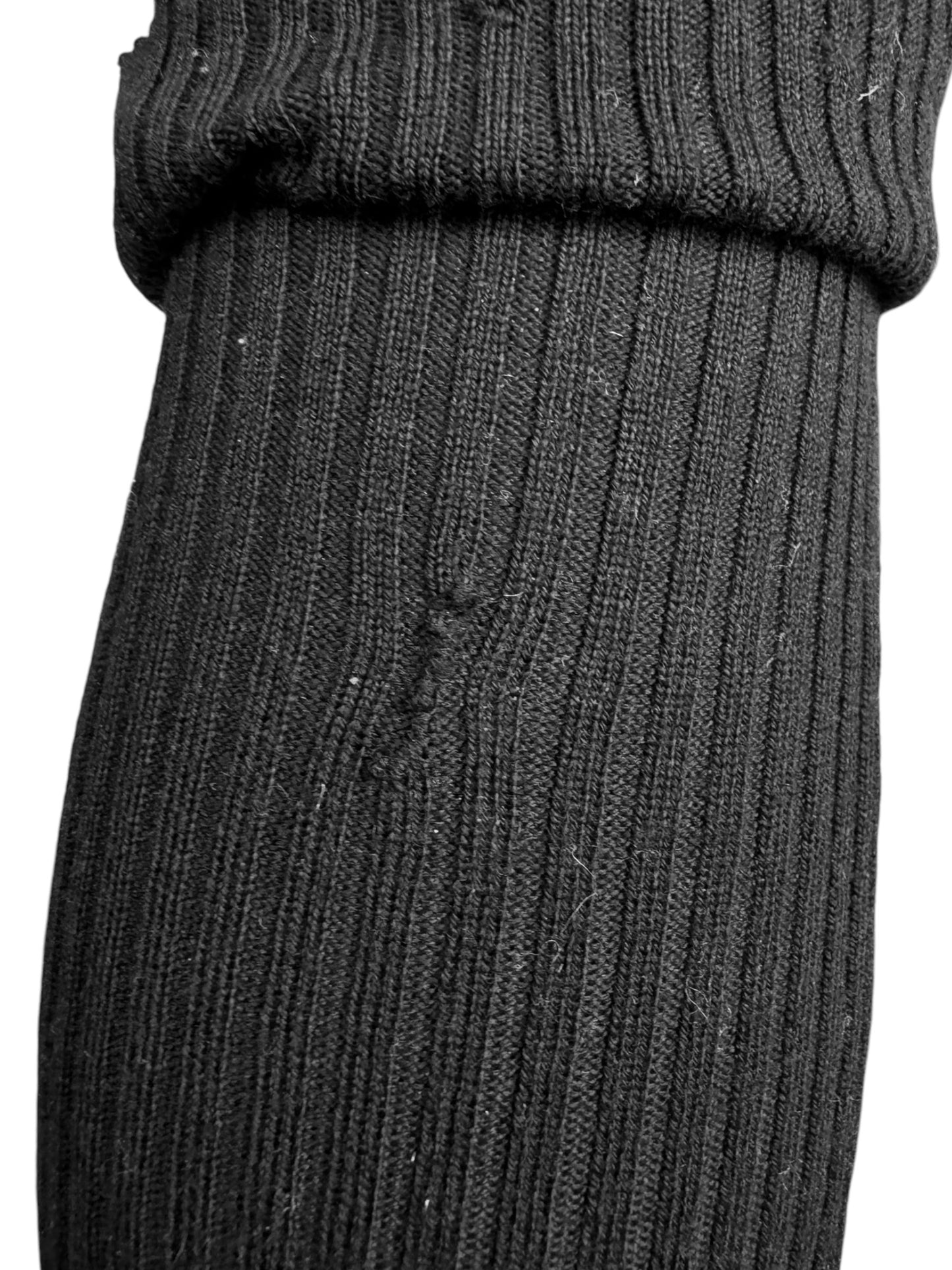 PLEIN SUD 2018 BLACK LEATHER & KNITTED SKINNY PANTS