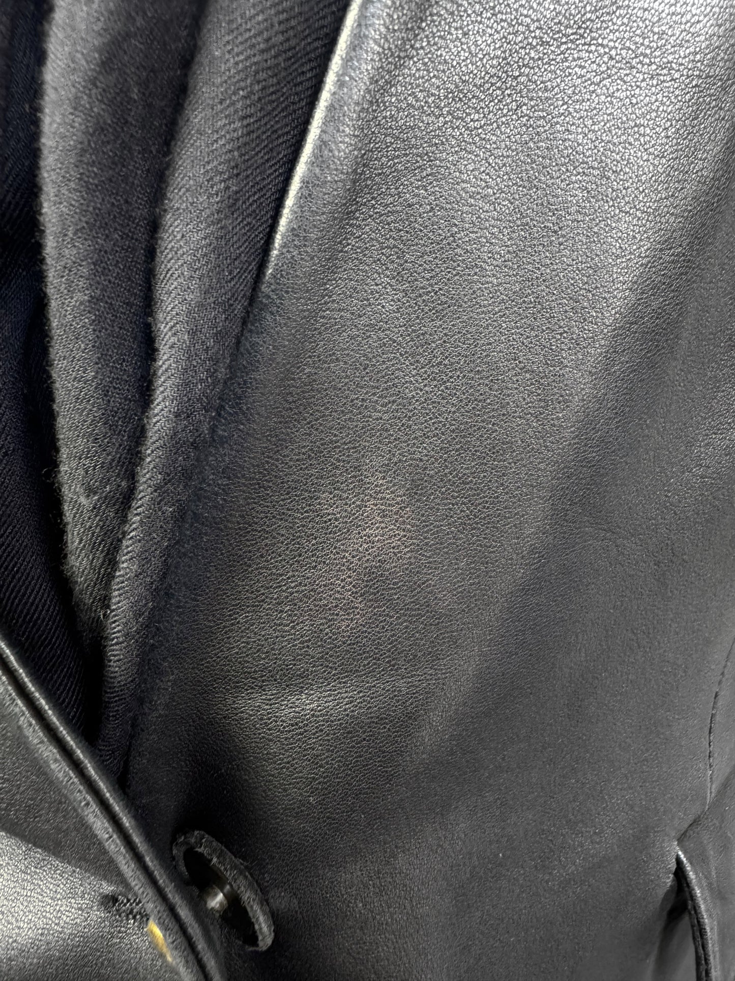 ISAAC SELLAM 2010s BLACK LEATHER SCARF JACKET