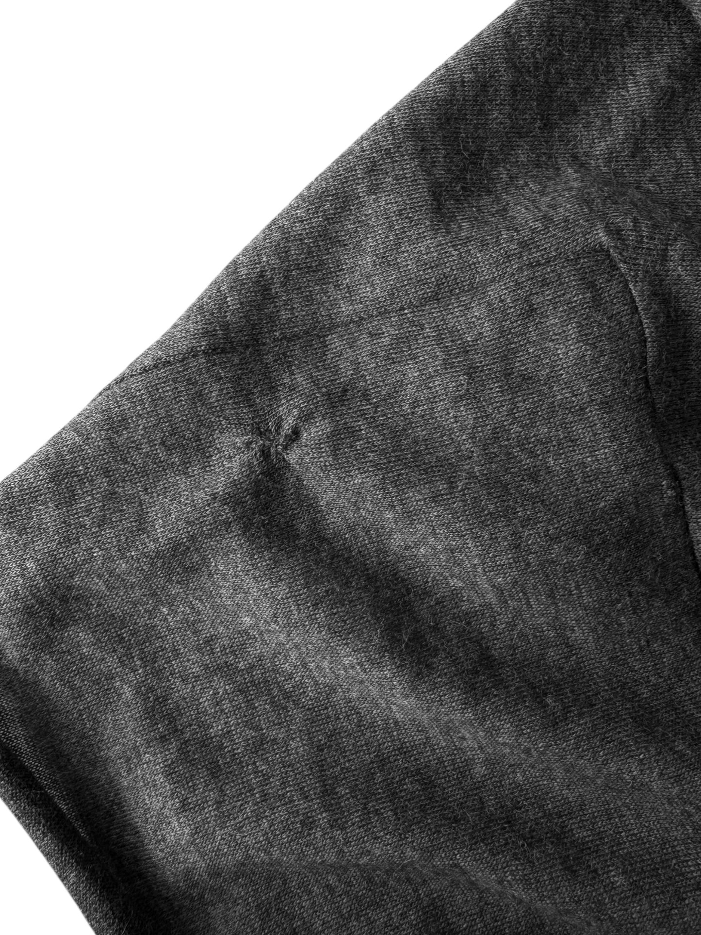 COMME DES GARÇONS 2000s GREY WOOL ASYMMETRICAL DECONSTRUCTED TOP