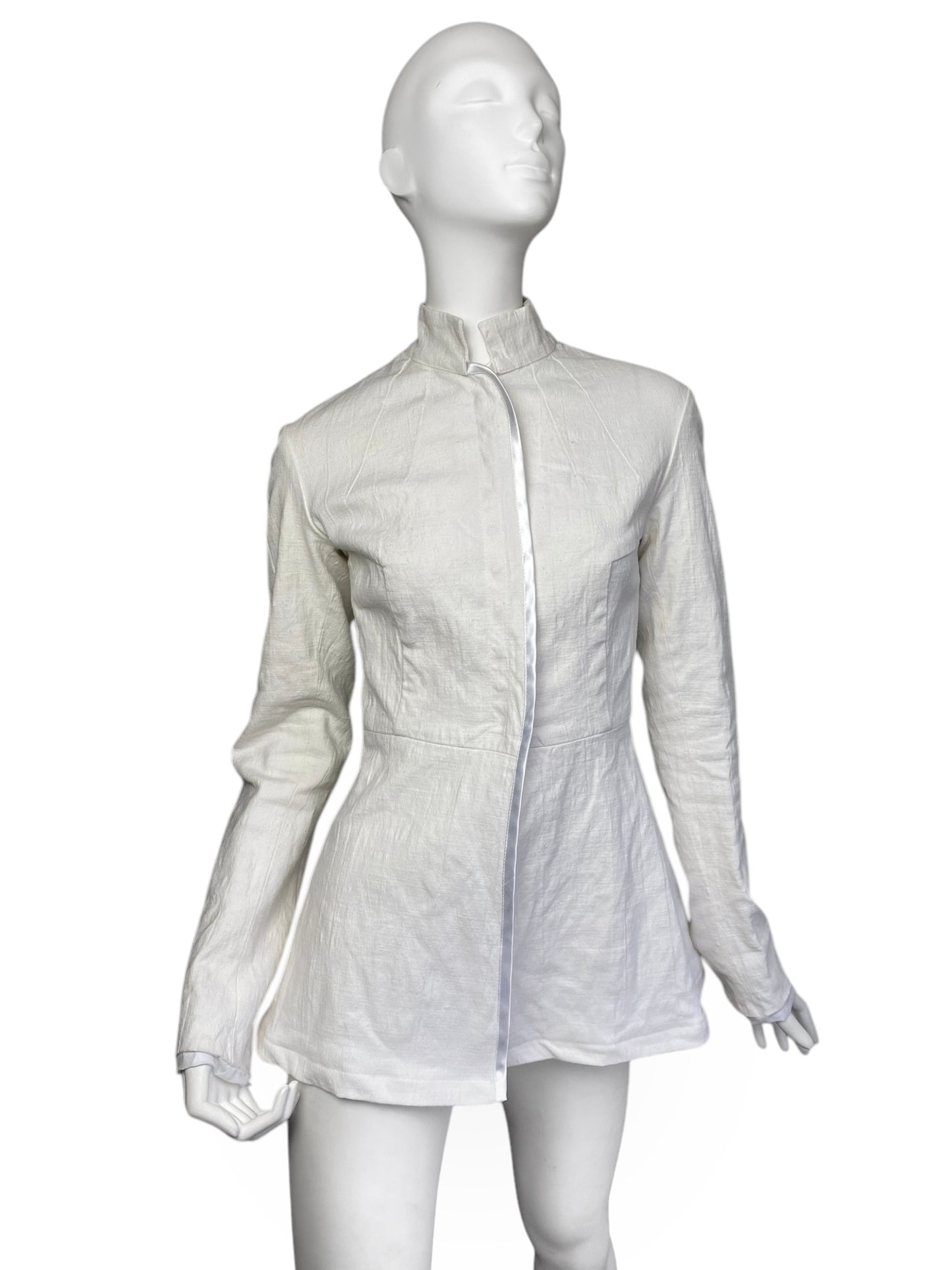 MARC LE BIHAN 2010s OFF-WHITE LINEN INSIDE OUT SEAM JACKET