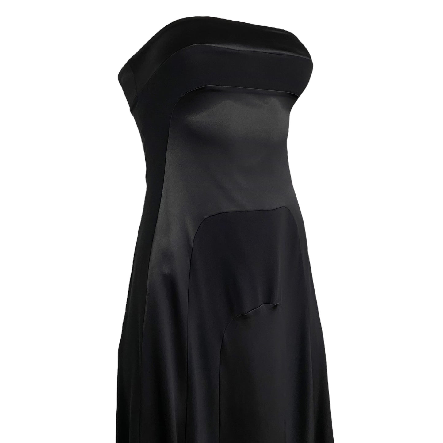 FAYÇAL AMOR SS2004 BLACK BUSTIER MAXI DRESS