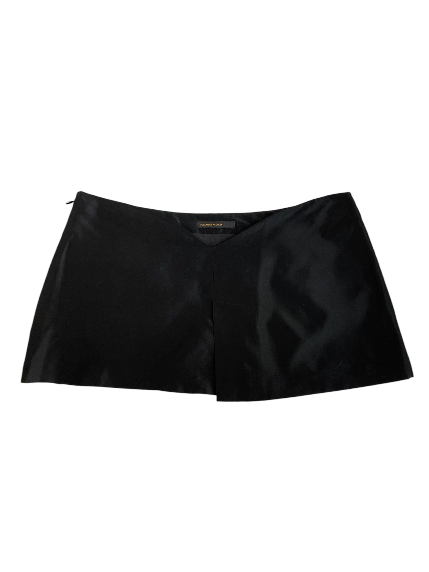 ALEXANDER MCQUEEN SS1997 «LA POUPÉE» BLACK BUMSTER MINI SKIRT
