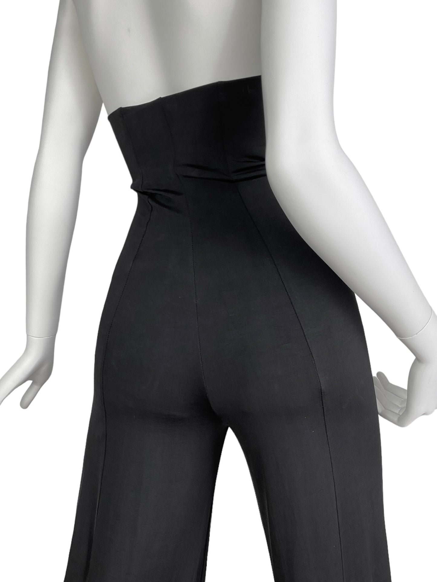 PLEIN SUD SS1990 BLACK HIGH WAISTED BUTTONS PANTS