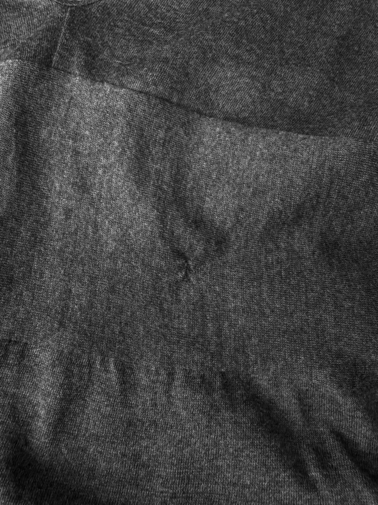 COMME DES GARÇONS 2000s GREY WOOL ASYMMETRICAL DECONSTRUCTED TOP