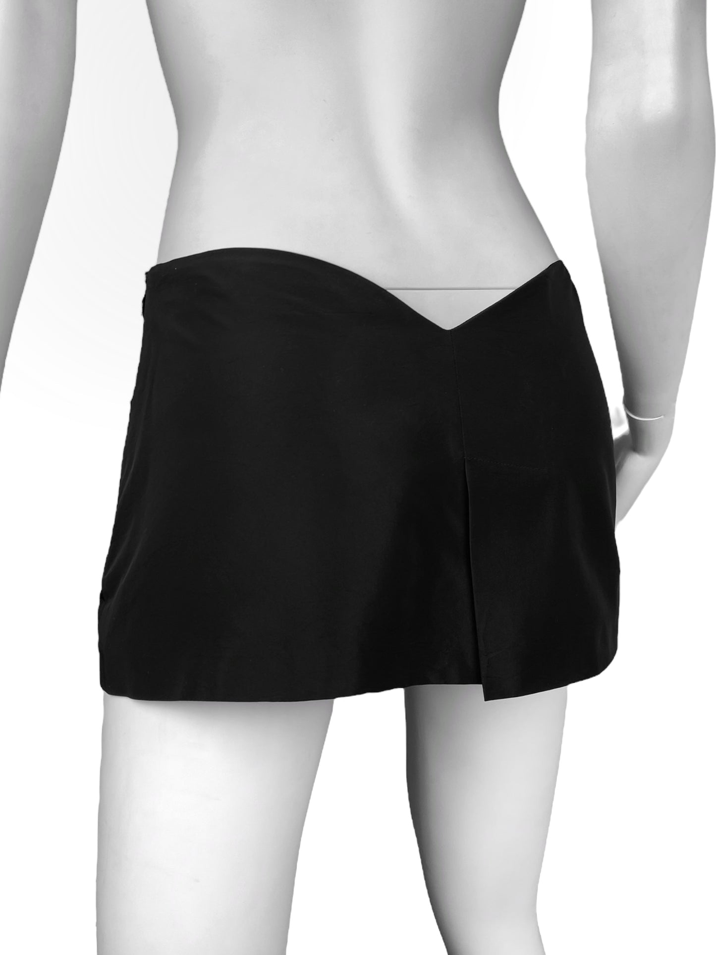 ALEXANDER MCQUEEN SS1997 «LA POUPÉE» BLACK BUMSTER MINI SKIRT