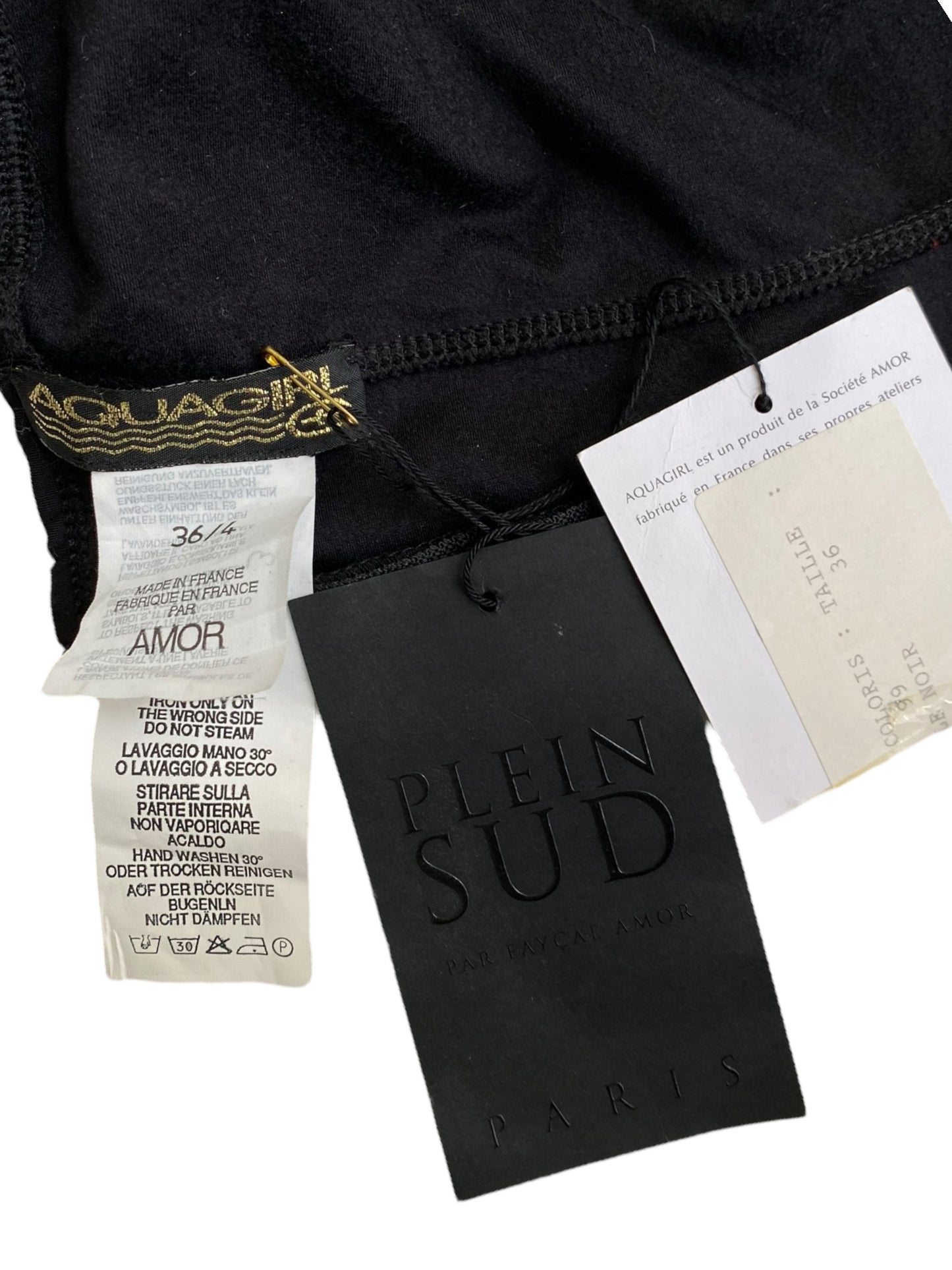 AQUAGIRL SS1991 (PLEIN SUD) BLACK BEADED FRINGES TOP