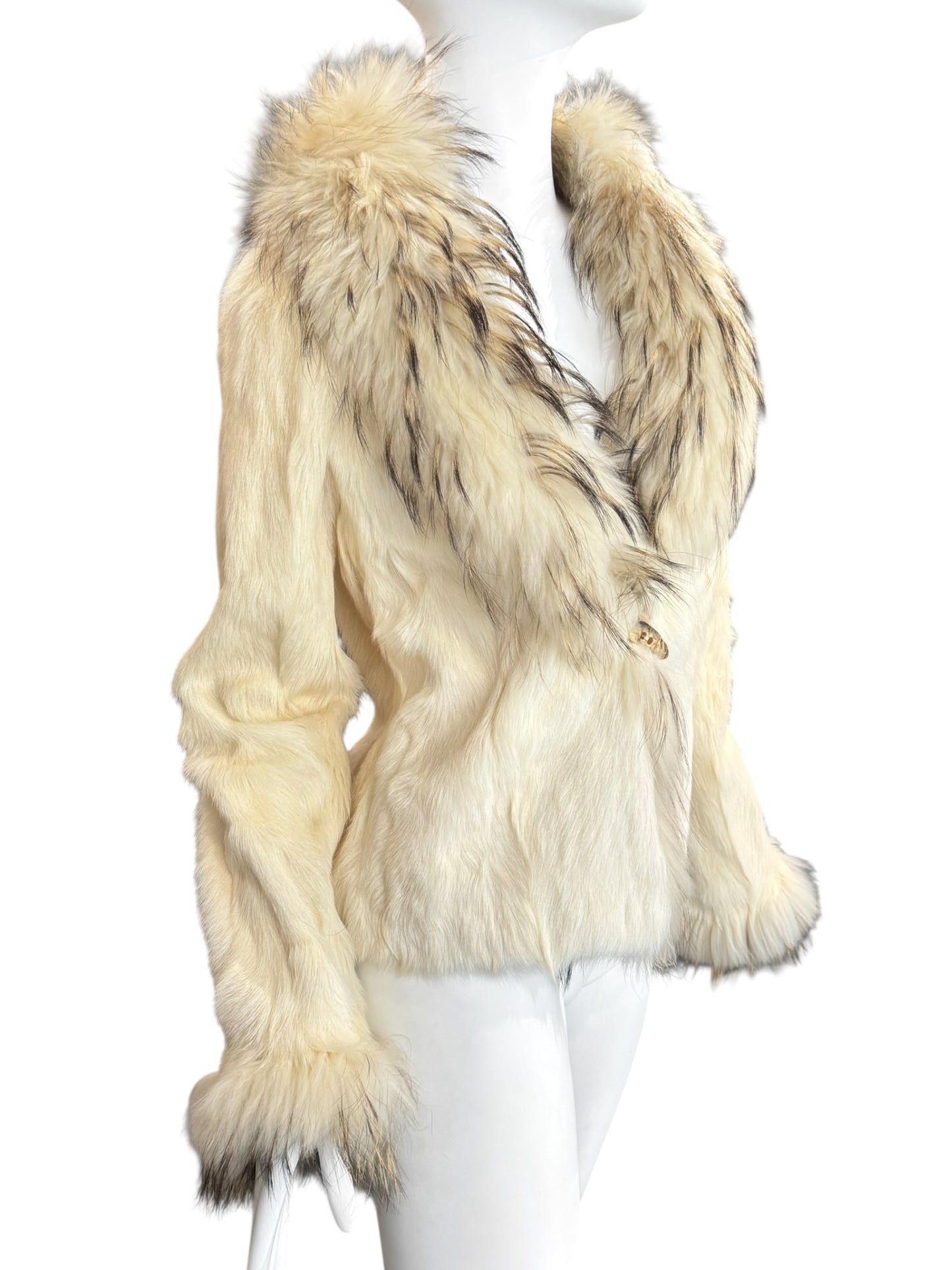 JITROIS 2000s CREAM FUR REVERSIBLE JACKET