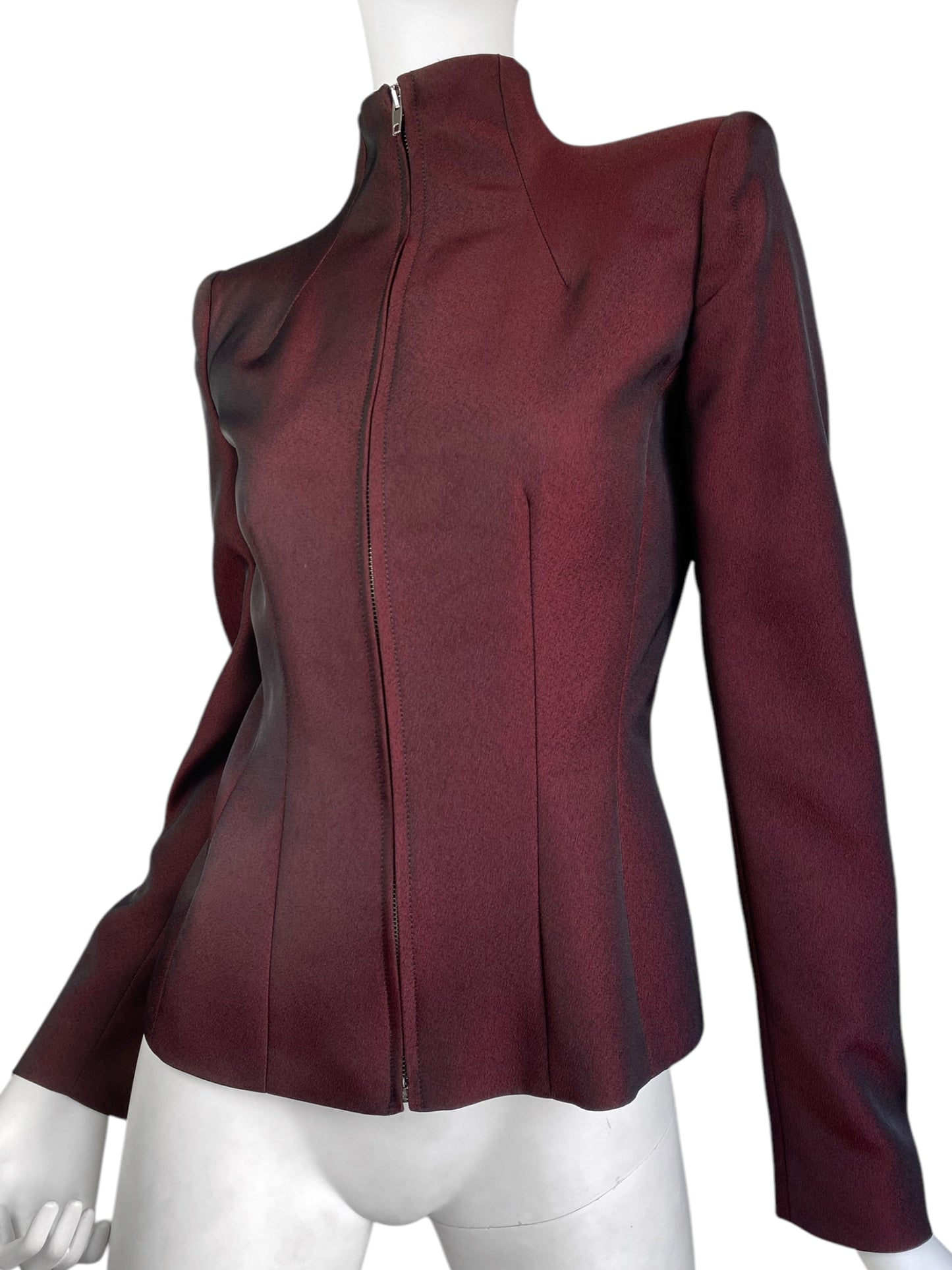 ALEXANDER MCQUEEN FW1998 «JOAN» RED STRUCTURED JACKET