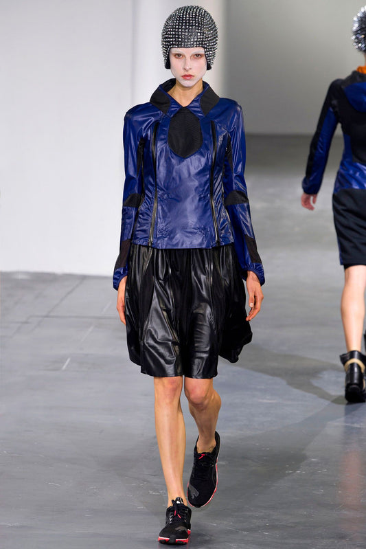 JUNYA WATANABE SS2013 BLACK ZIP MIDI SKIRT