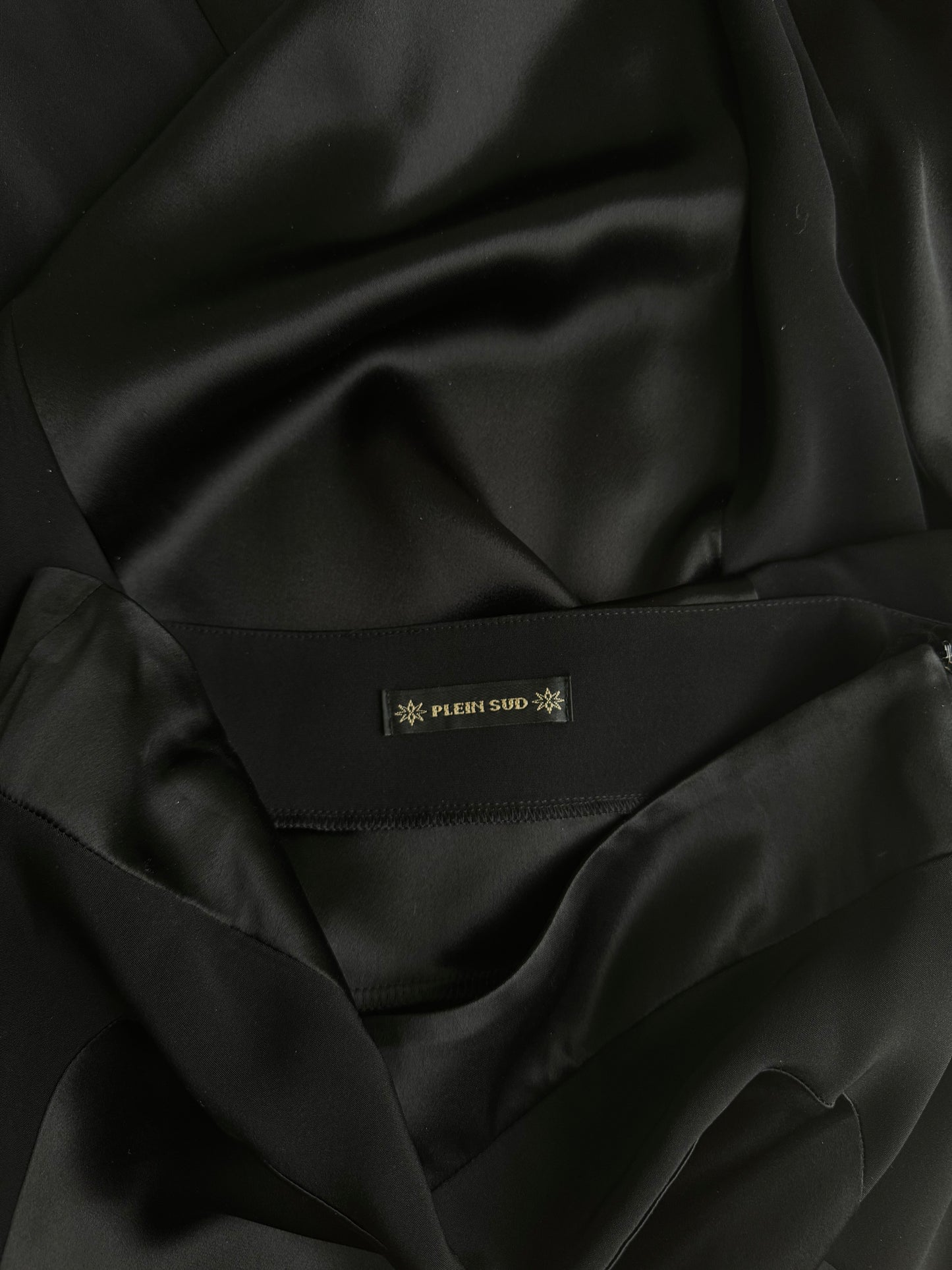 FAYÇAL AMOR SS2004 BLACK BUSTIER MAXI DRESS