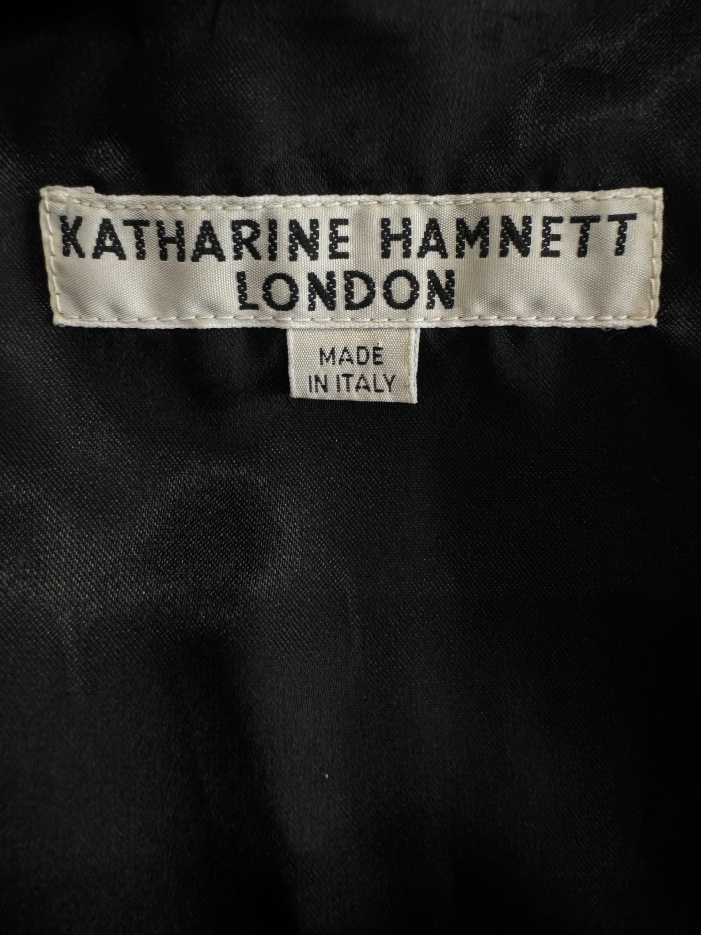 KATHARINE HAMNETT 1998 BLACK SEQUINS VEST