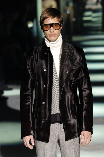 GUCCI FW2004 BY TOM FORD EBONY PONY HAIR JACKET
