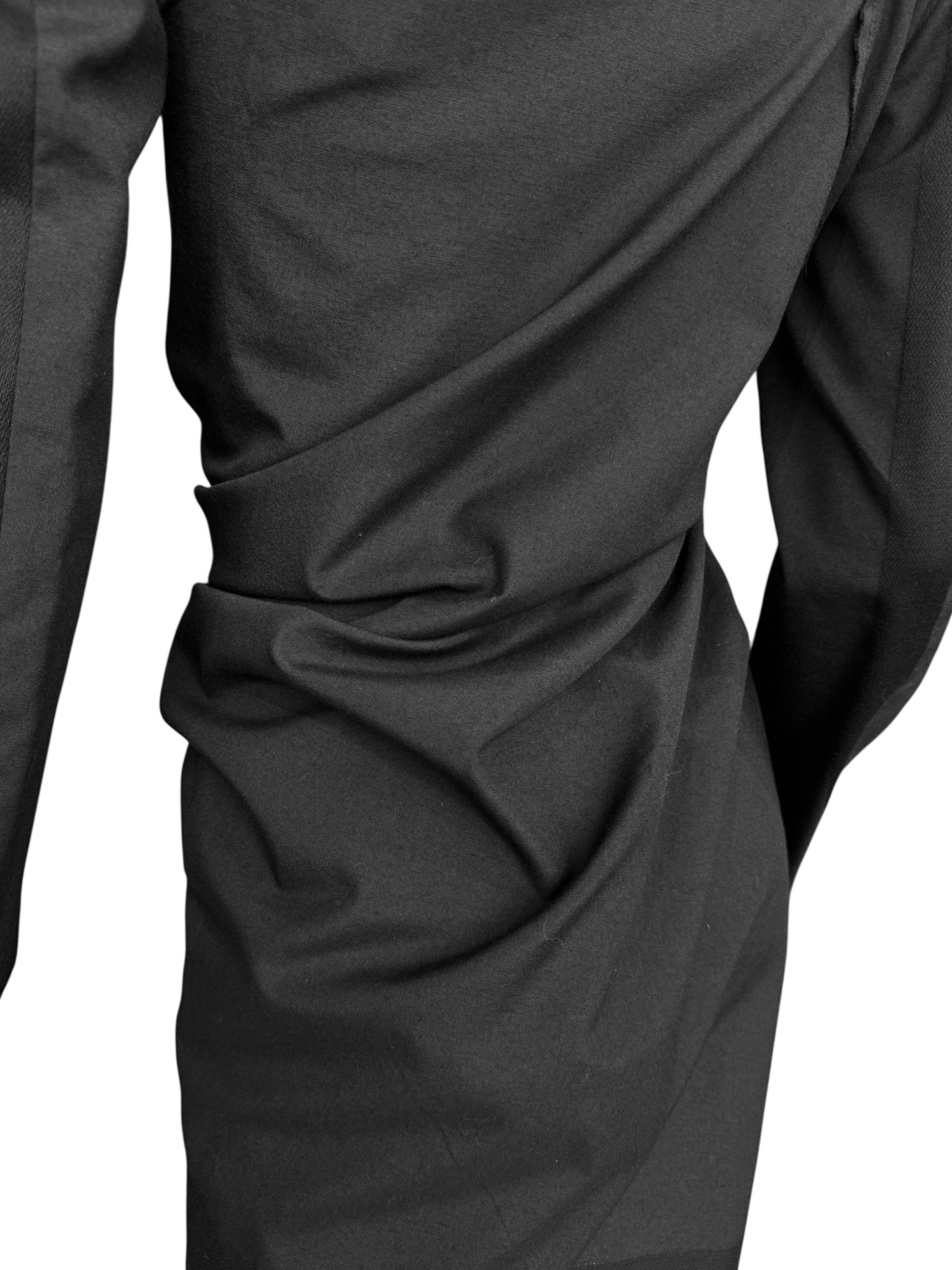 COMME DES GARÇONS FW2003 BLACK WOOL ASYMMETRICAL ZIP JACKET