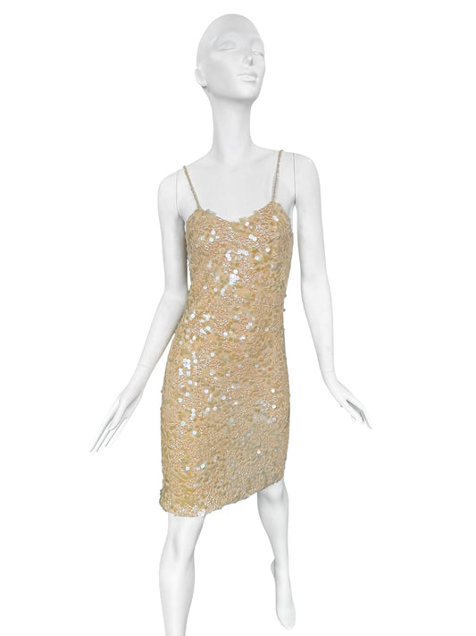 PLEIN SUD SS2000 YELLOW EMBELLISHED MIDI DRESS