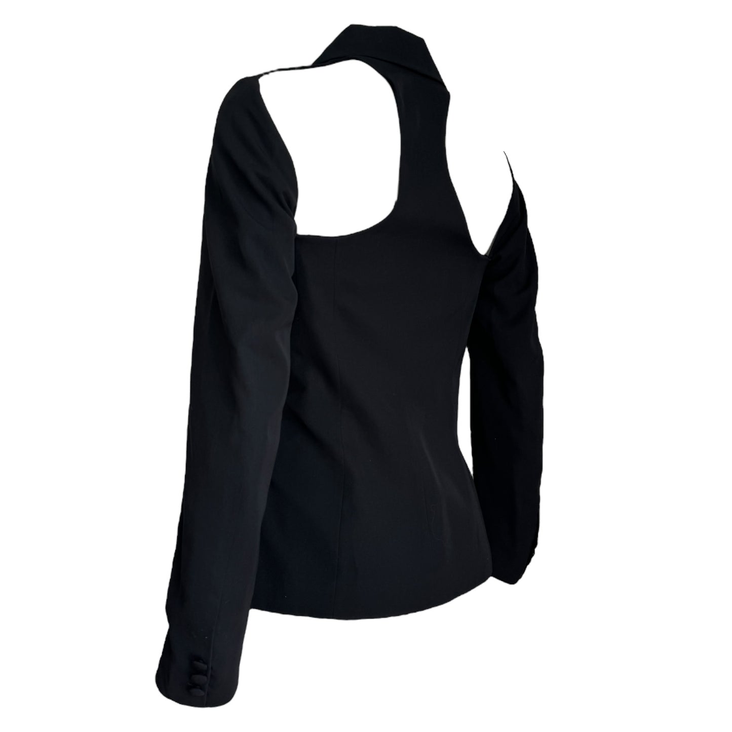 PLEIN SUD 1987 BLACK OPEN BACK BLAZER