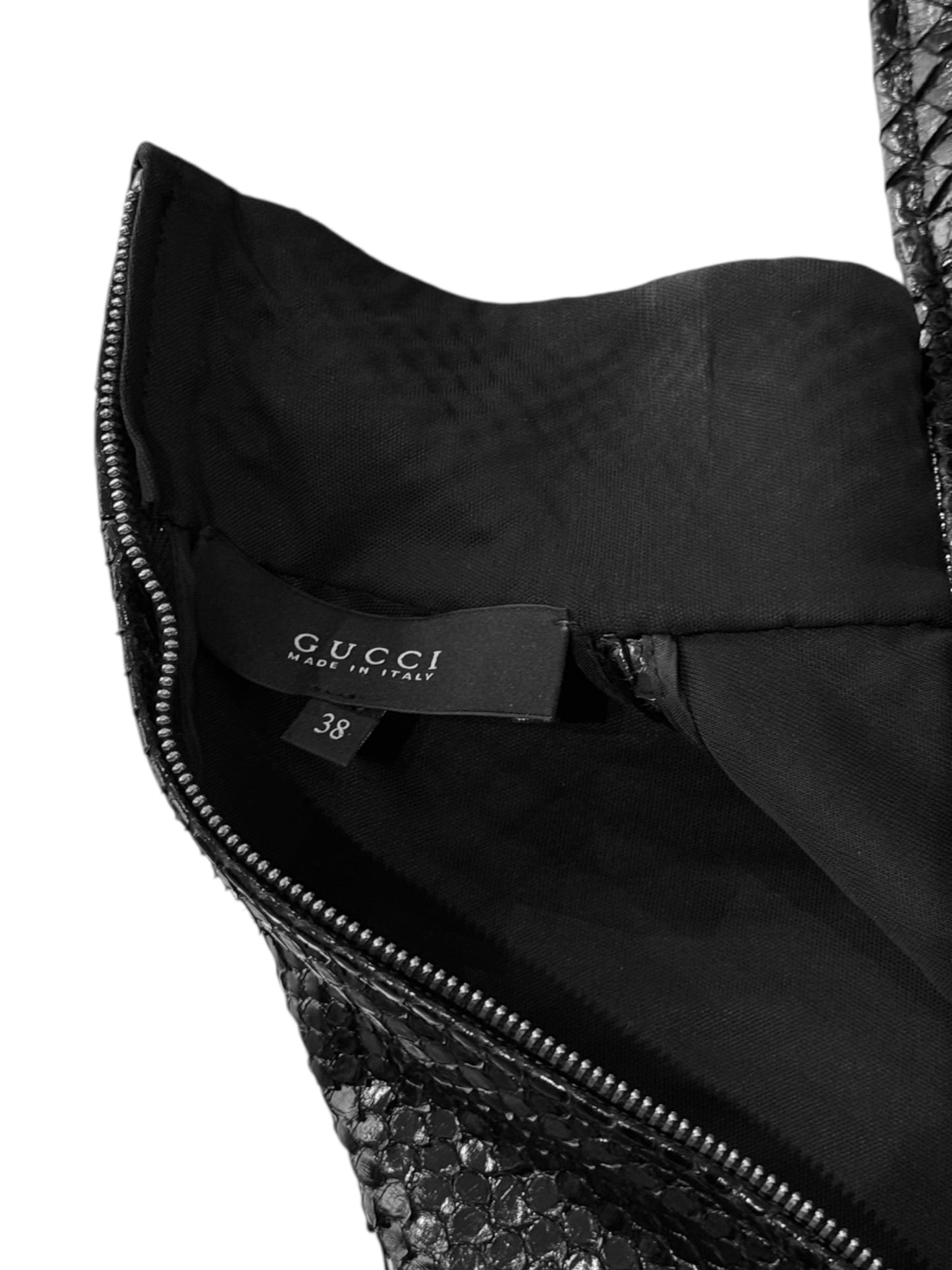 GUCCI FW2013 BY FRIDA GIANNINI BLACK PYTHON LEATHER JACKET