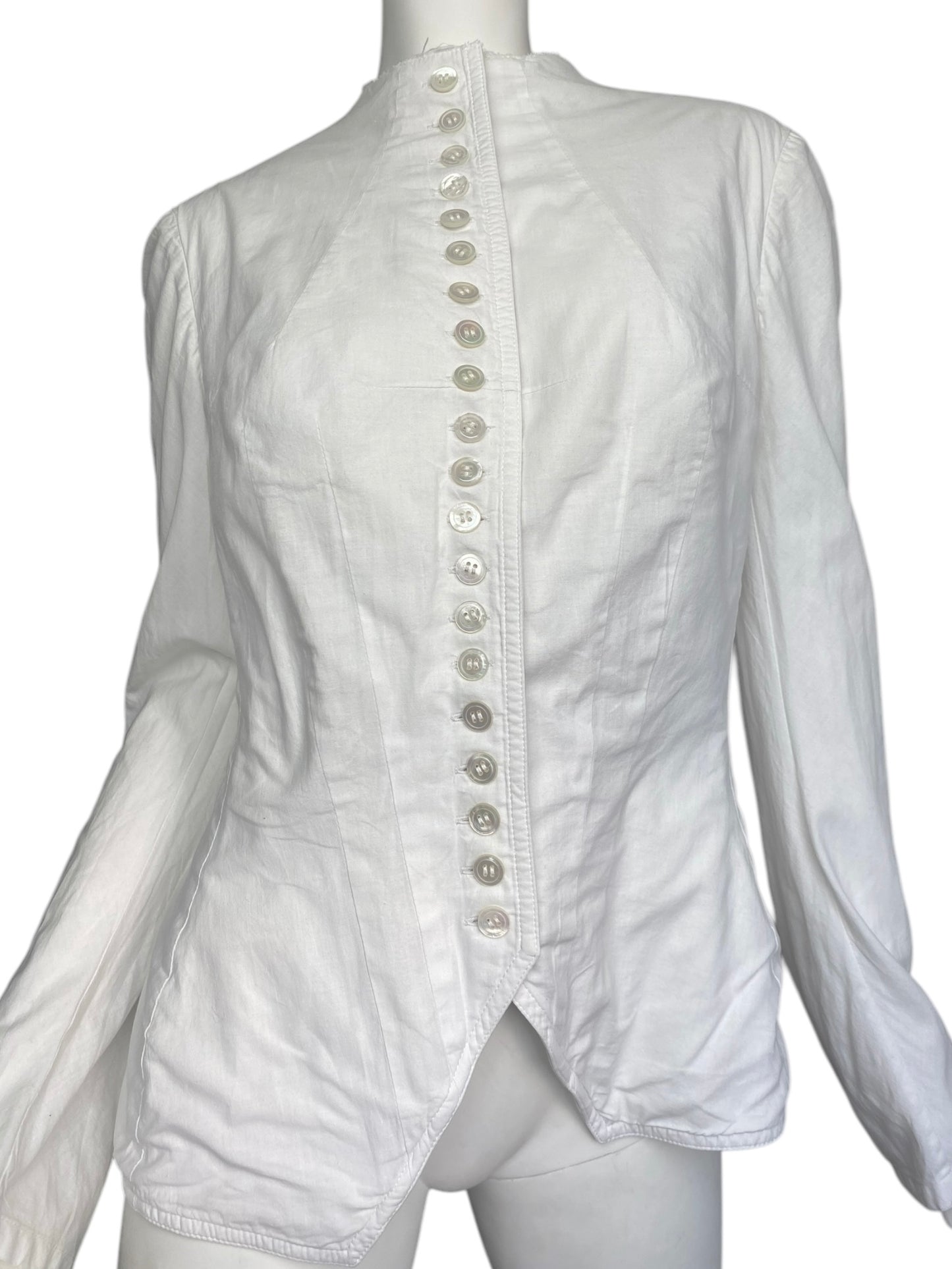 YOHJI YAMAMOTO SS1998 WHITE CORSET SHIRT
