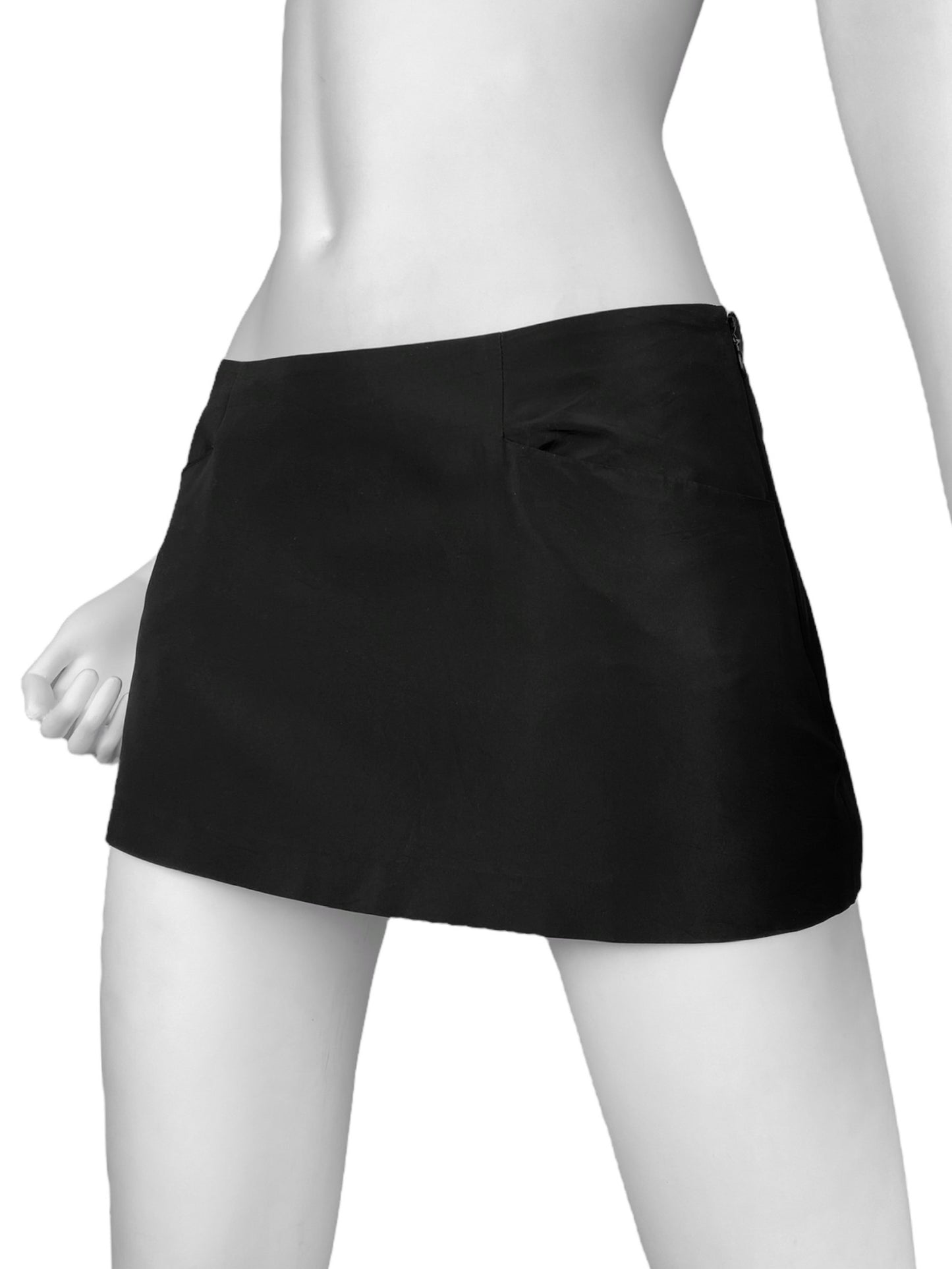 ALEXANDER MCQUEEN SS1997 «LA POUPÉE» BLACK BUMSTER MINI SKIRT