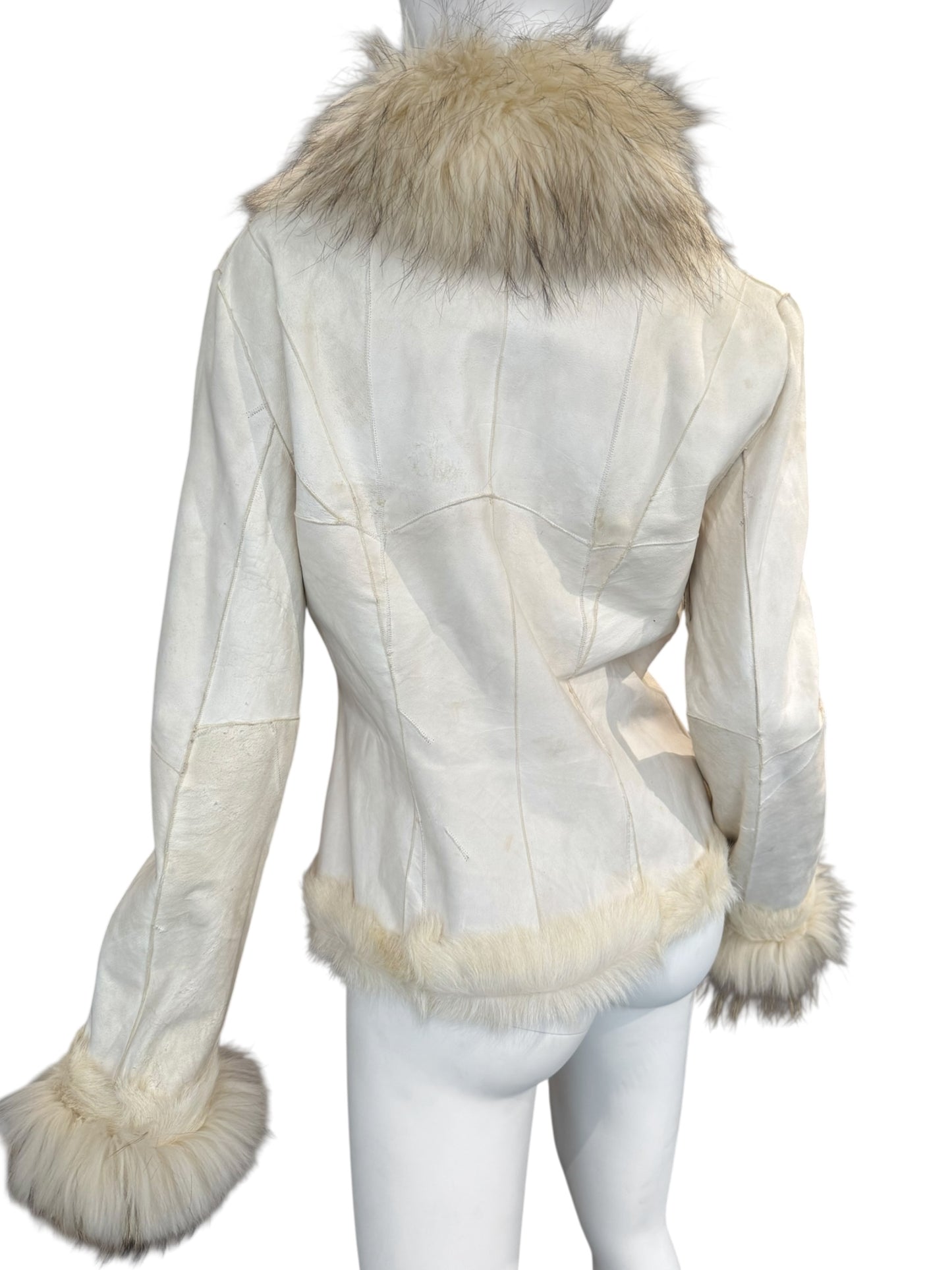 JITROIS 2000s CREAM FUR REVERSIBLE JACKET