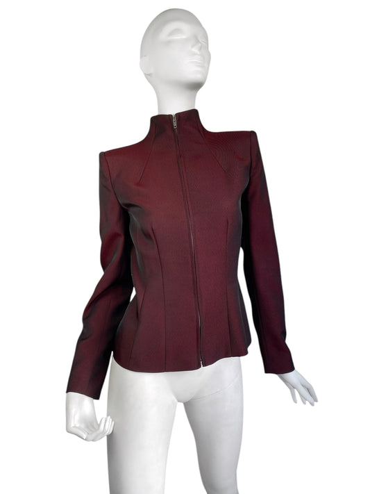 ALEXANDER MCQUEEN FW1998 «JOAN» RED STRUCTURED JACKET