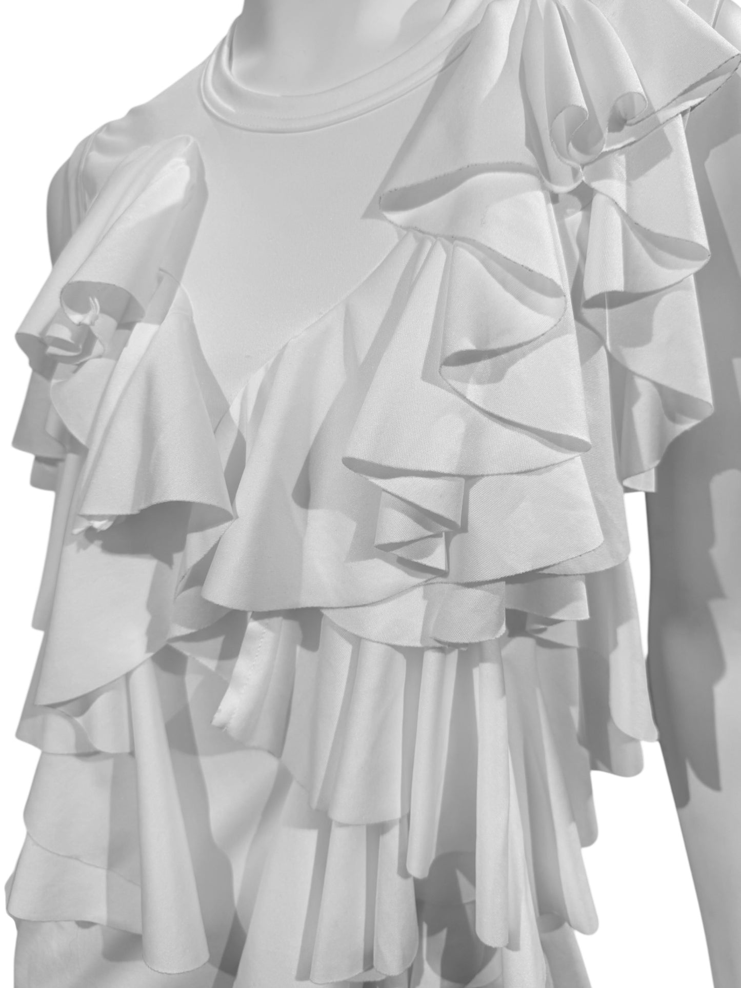 COMME DES GARÇONS FW2022 WHITE RUFFLES TANK TOP