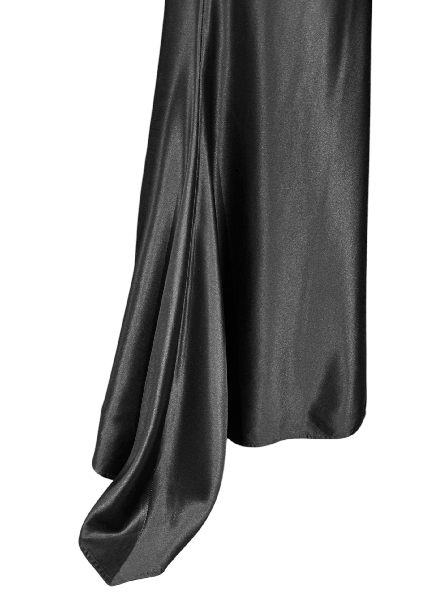 ALEXANDER MCQUEEN SS1999 «NO. 13» BLACK SILK MAXI SKIRT
