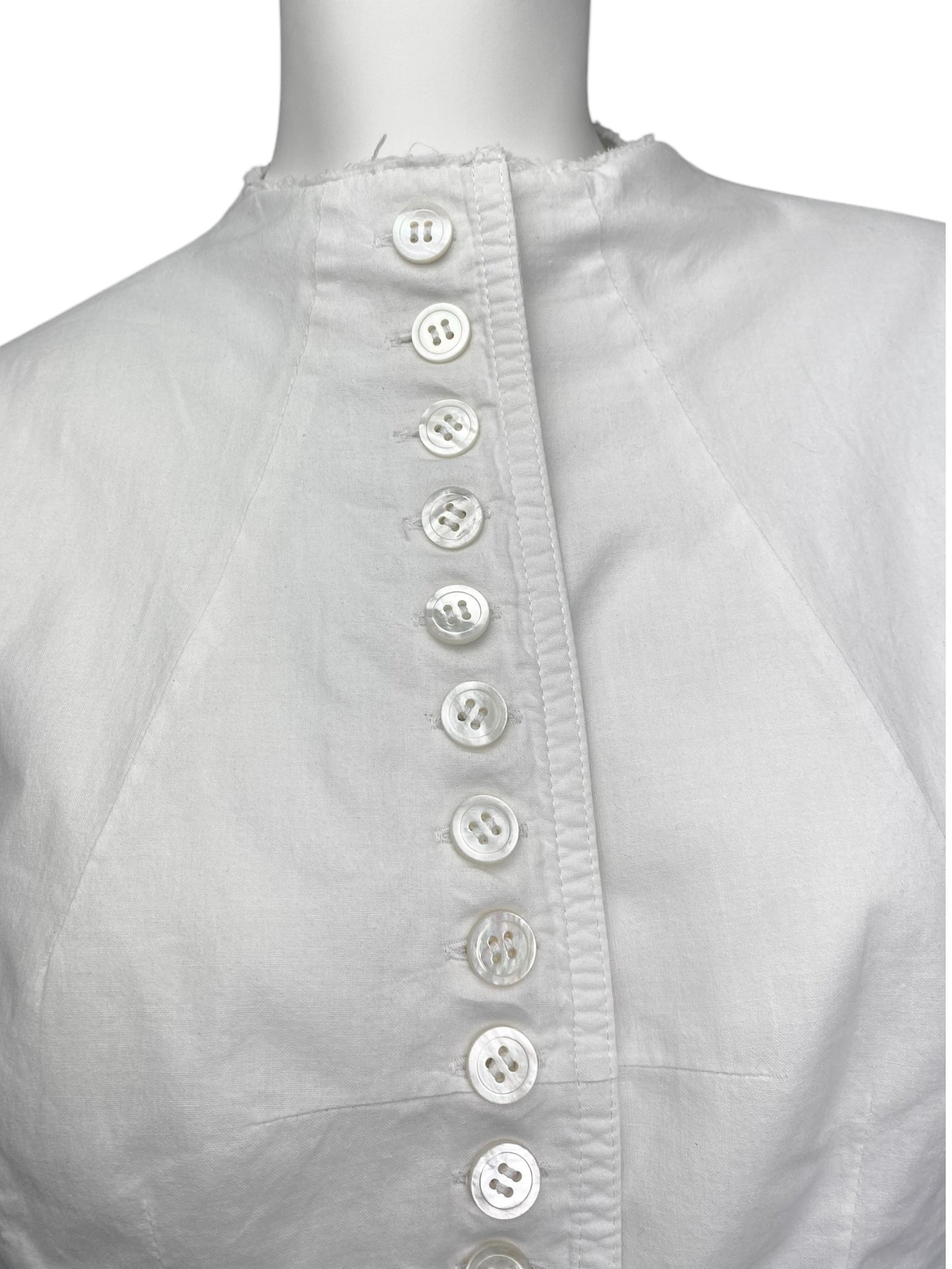 YOHJI YAMAMOTO SS1998 WHITE CORSET SHIRT