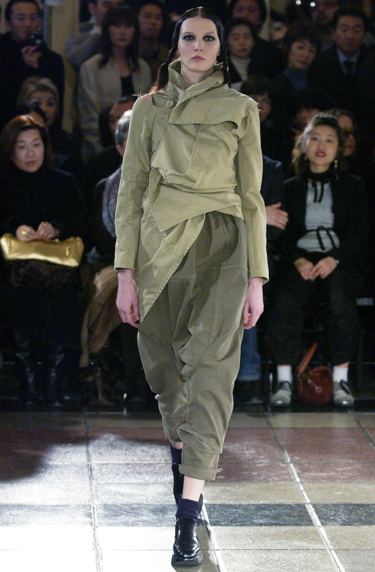 COMME DES GARÇONS FW2003 BLACK WOOL ASYMMETRICAL ZIP JACKET