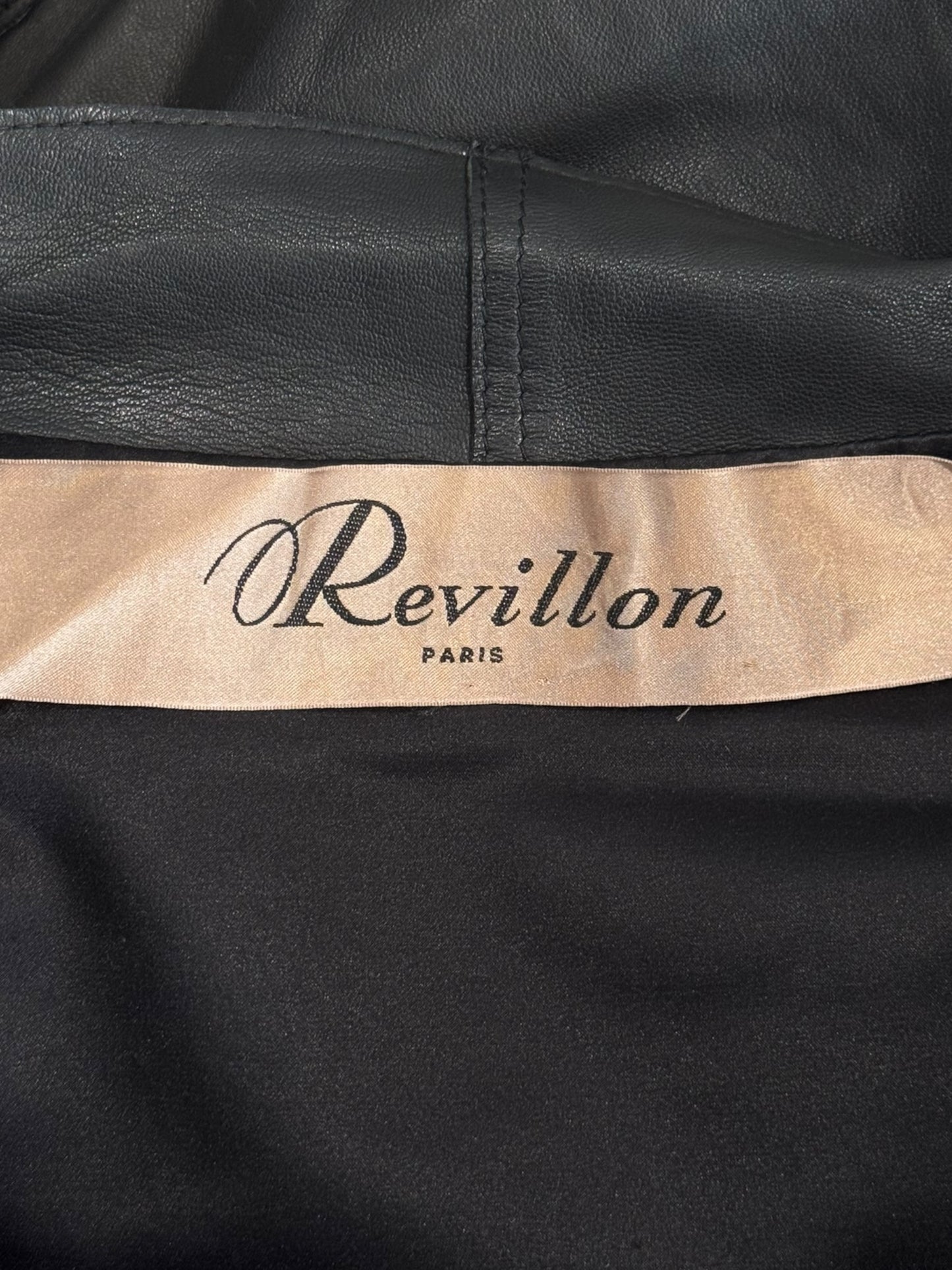 REVILLON FW2003 BY RICK OWENS BLACK LEATHER & MONKEY FUR JACKET