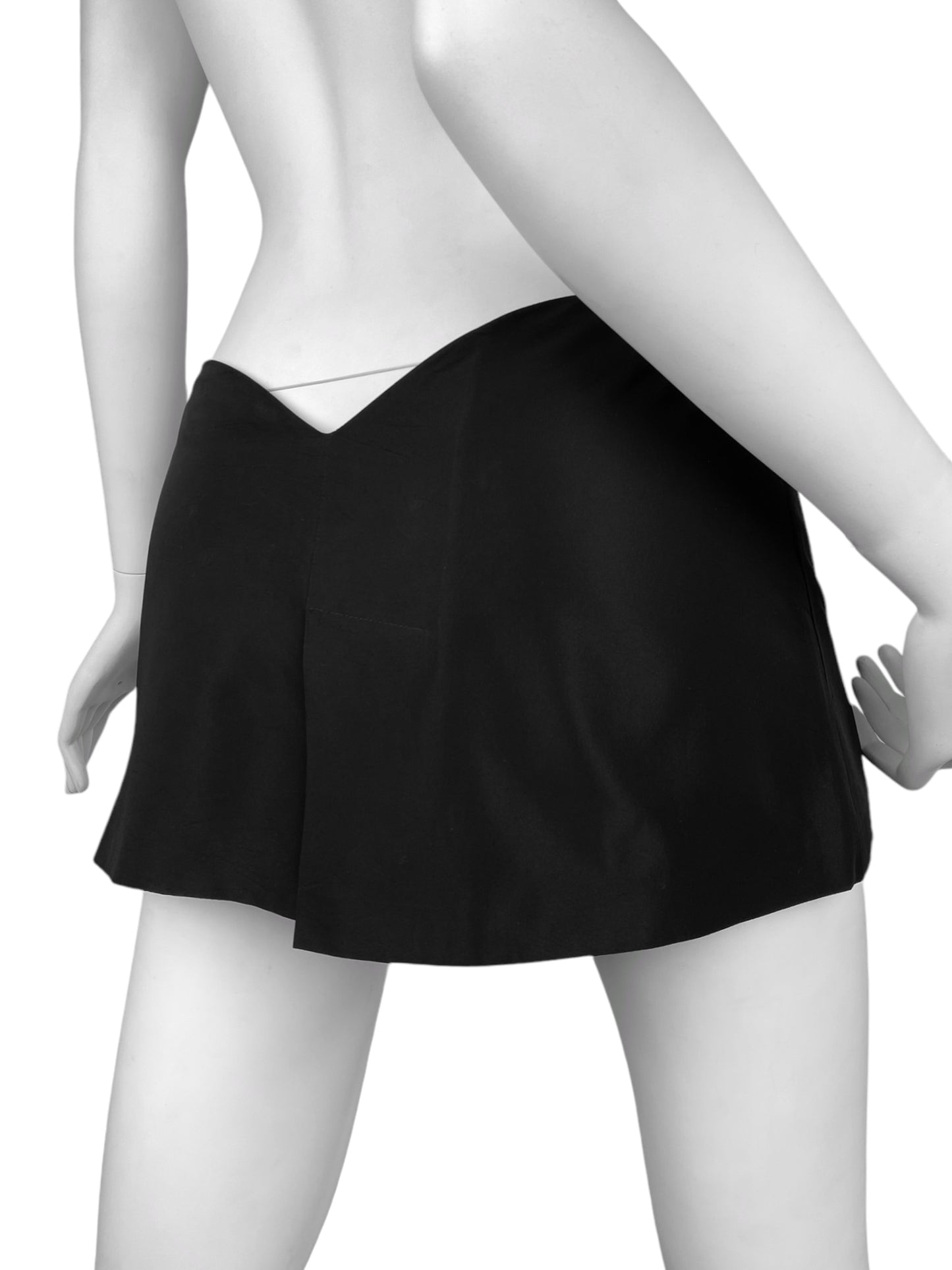 ALEXANDER MCQUEEN SS1997 «LA POUPÉE» BLACK BUMSTER MINI SKIRT