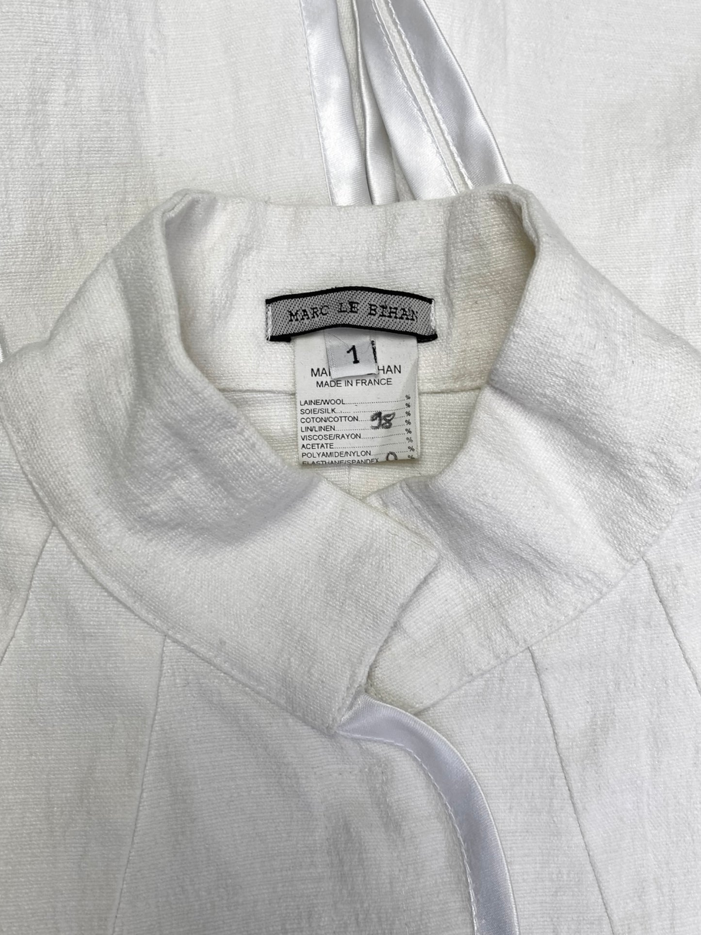 MARC LE BIHAN 2010s OFF-WHITE LINEN INSIDE OUT SEAM JACKET