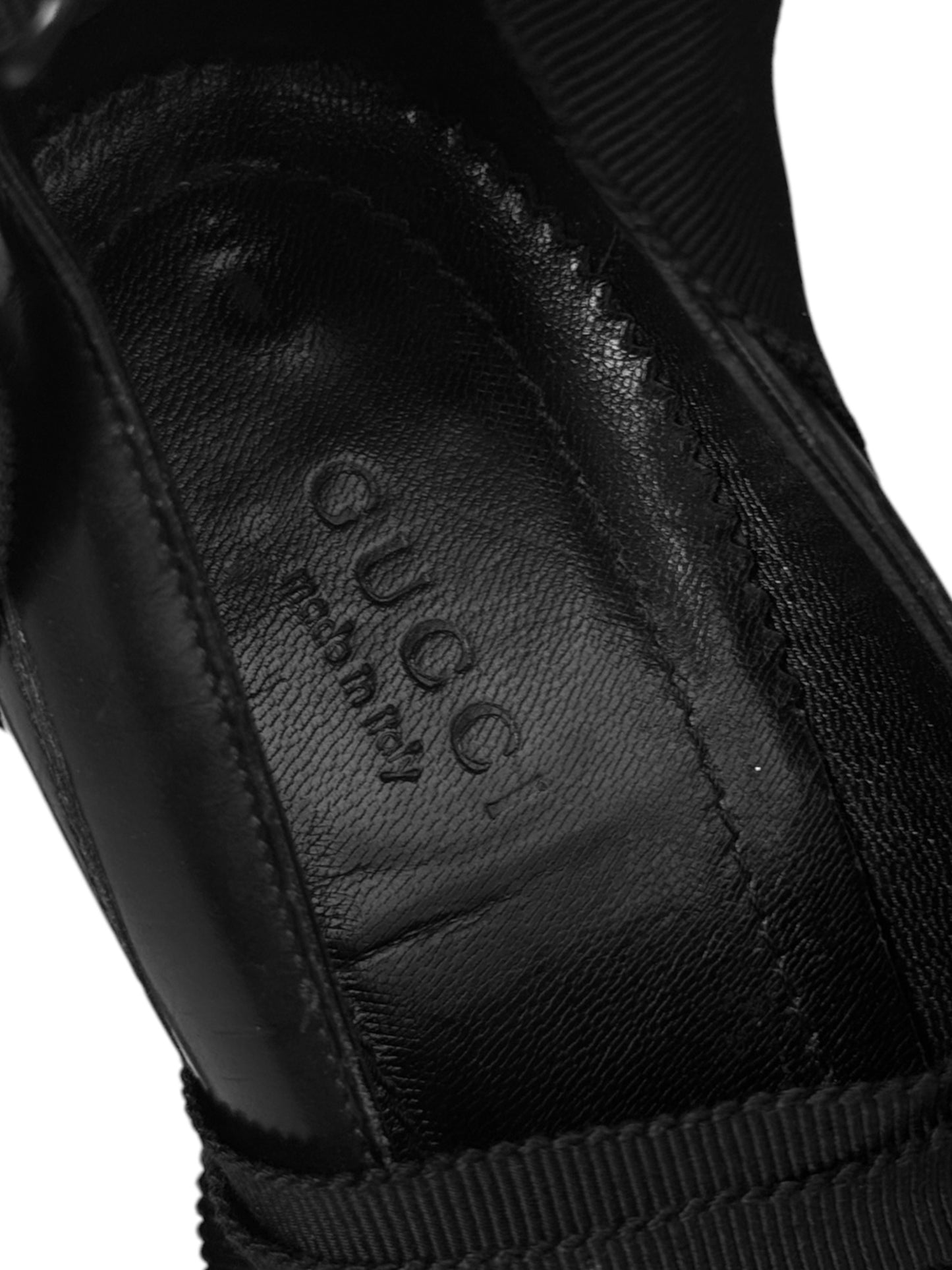 GUCCI FW2002 BY TOM FORD BLACK LEATHER BONDAGE LACE UP HEELS