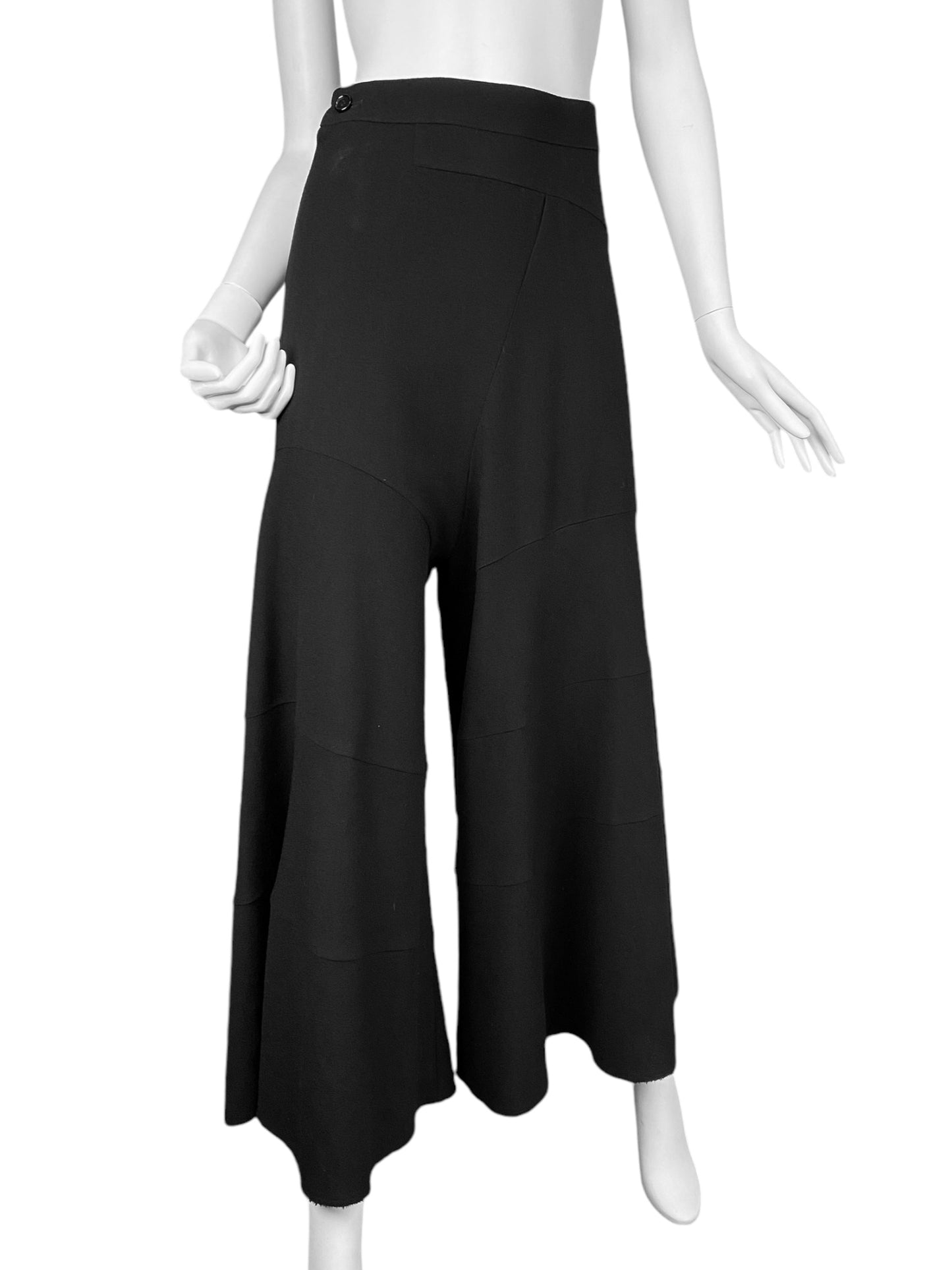 JUNYA WATANABE FW2013 BLACK WOOL WIDE LEG CULOTTES PANTS