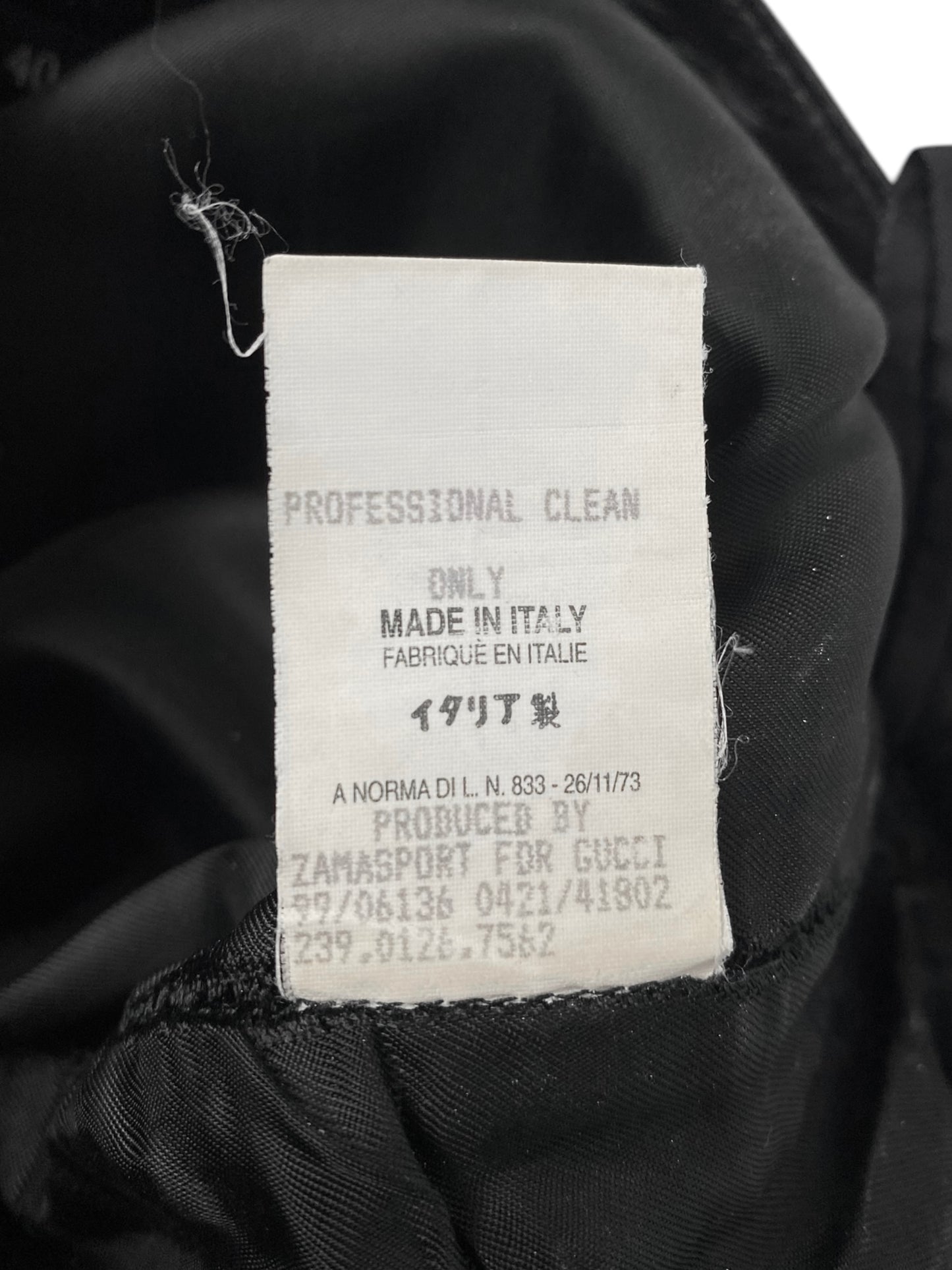 GUCCI FW1999 BY TOM FORD BLACK LEATHER STRIPES FLARED PANTS