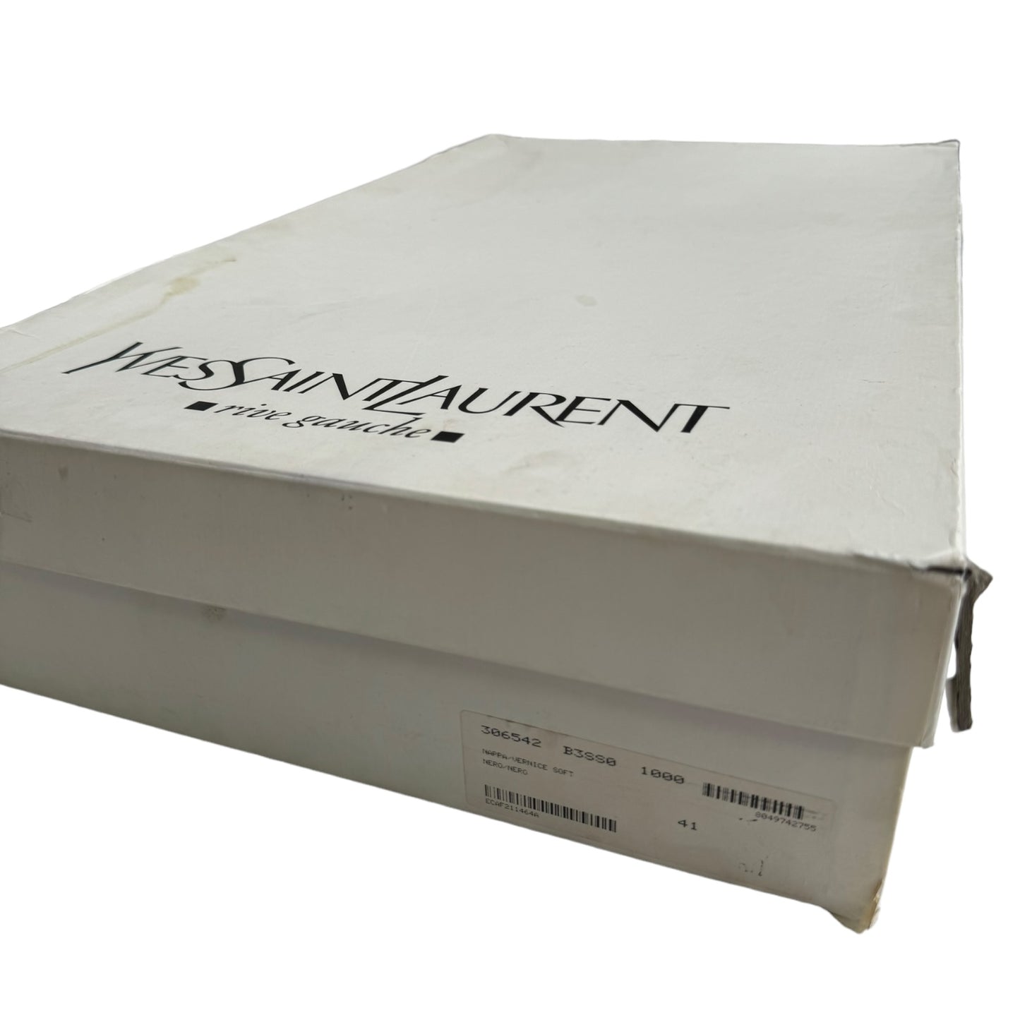 YVES SAINT LAURENT FW2008 BY STEFANO PILATI BLACK LEATHER TRIBTOO TOE-CAP BOOTS