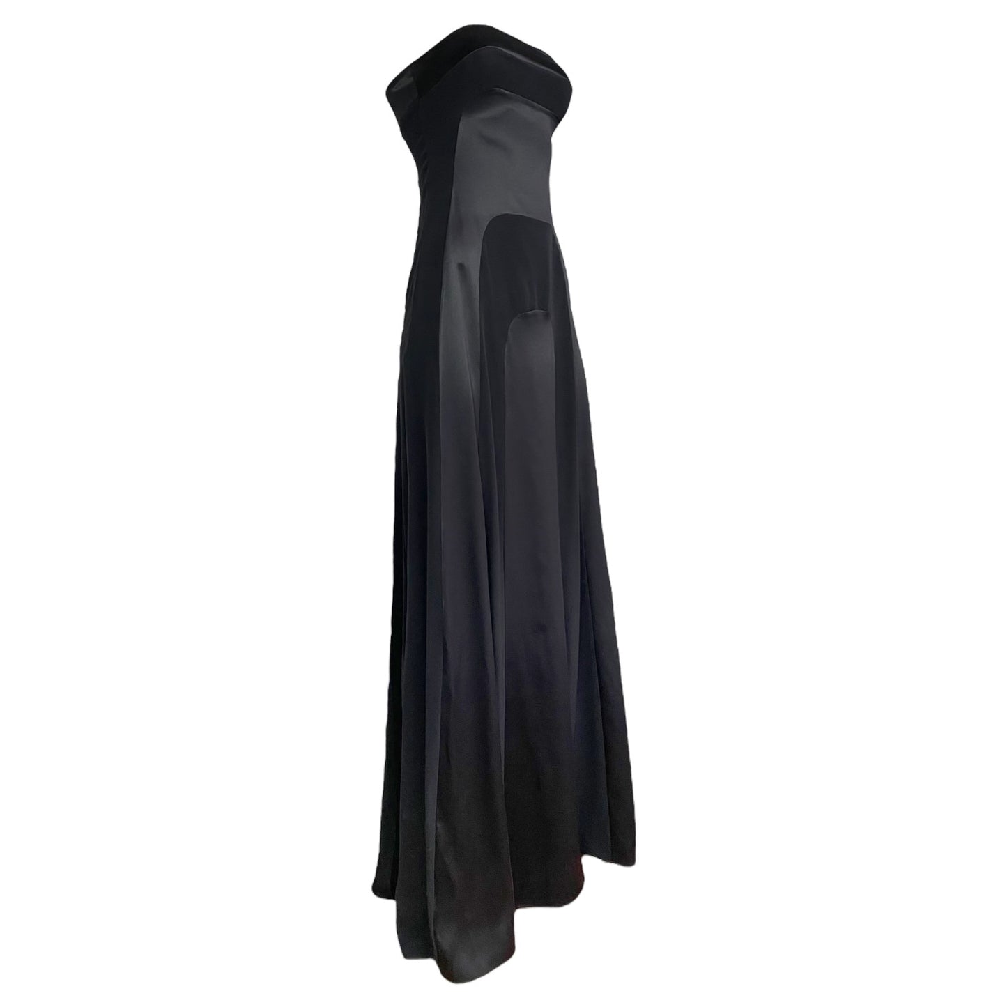 FAYÇAL AMOR SS2004 BLACK BUSTIER MAXI DRESS