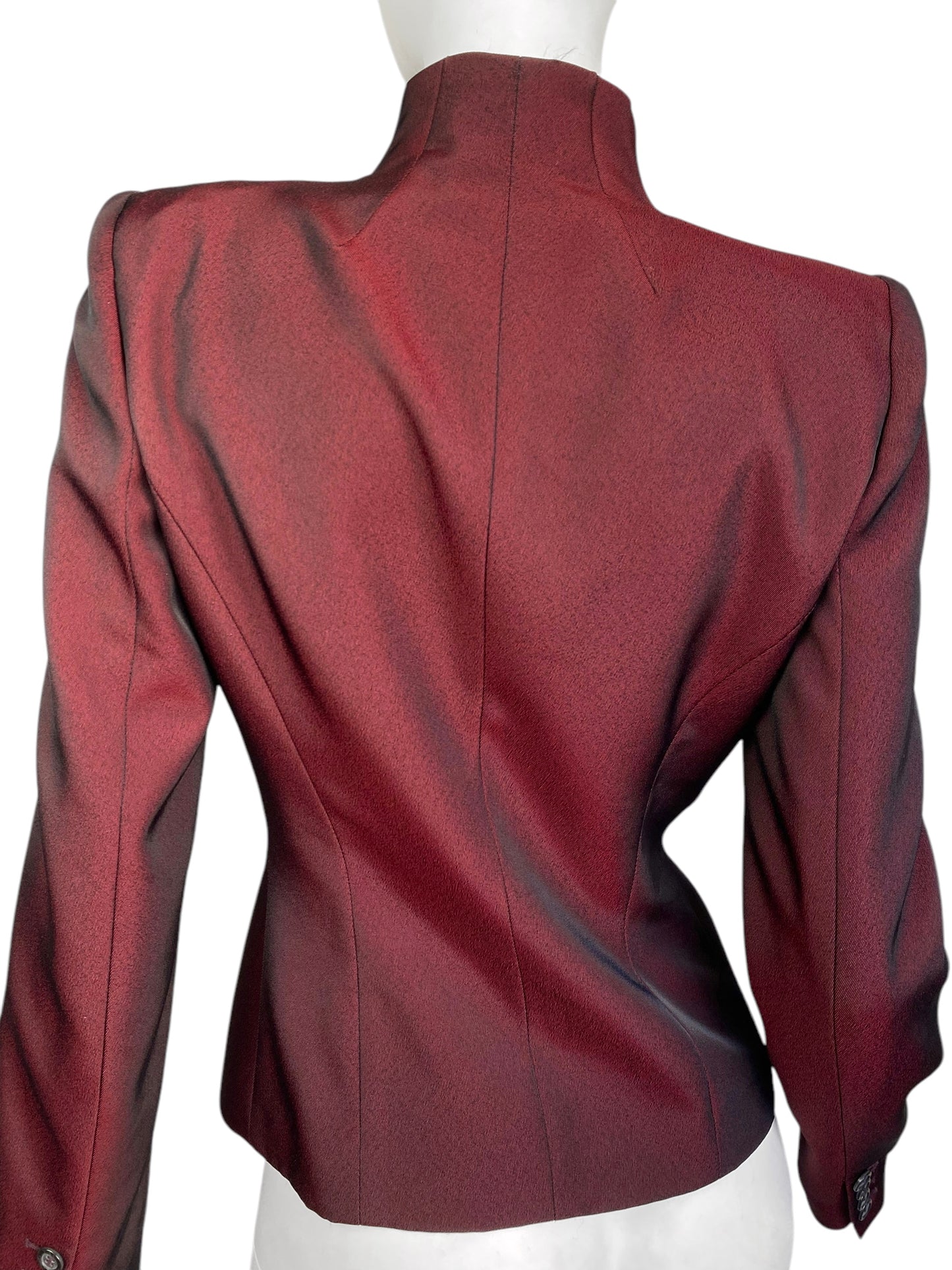 ALEXANDER MCQUEEN FW1998 «JOAN» RED STRUCTURED JACKET