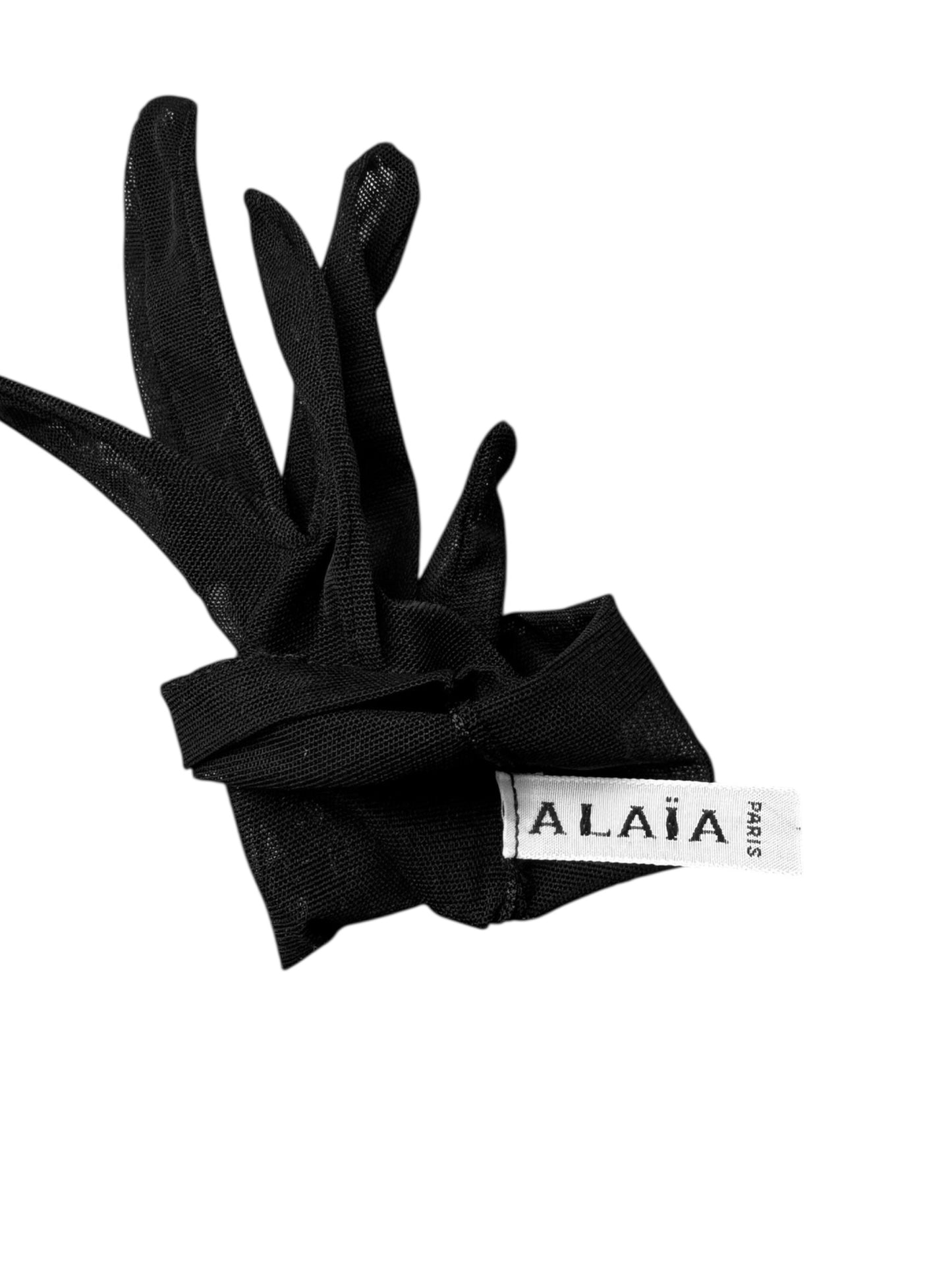 ALAIA 2020s BY PIETER MULIER BLACK MESH GLOVES