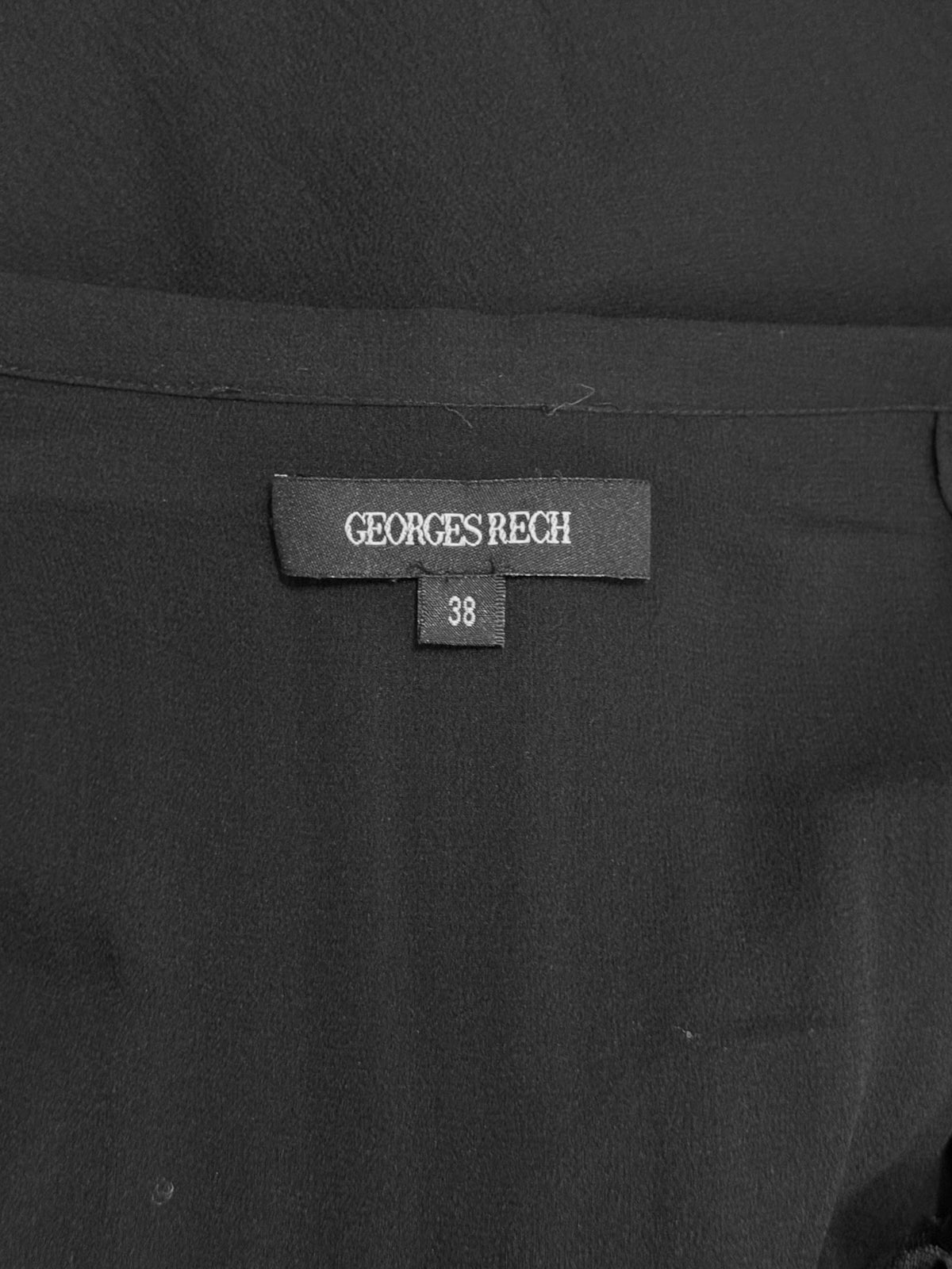 GEORGES RECH 2000s BLACK SILK TIERED MAXI SKIRT