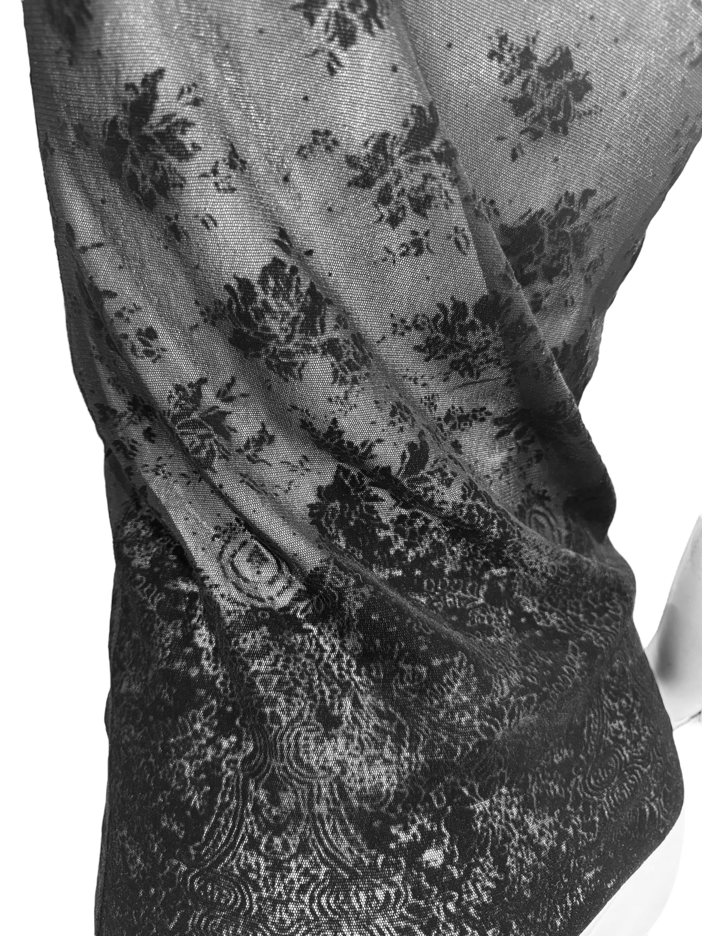 JEAN PAUL GAULTIER 2000s BLACK MESH TATTOO TANK TOP