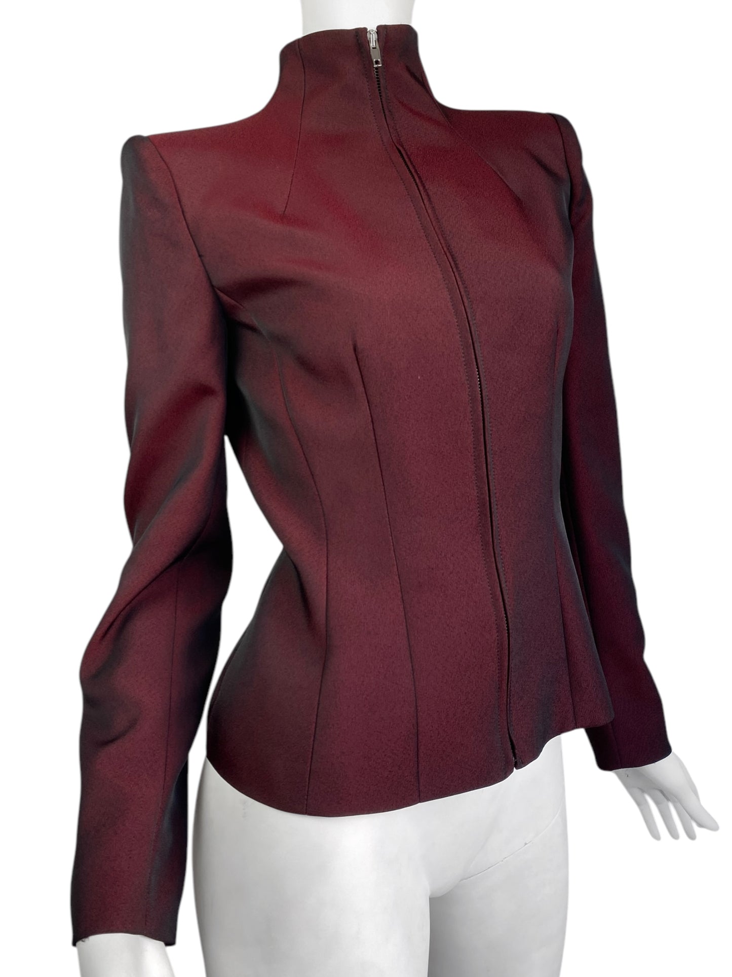 ALEXANDER MCQUEEN FW1998 «JOAN» RED STRUCTURED JACKET