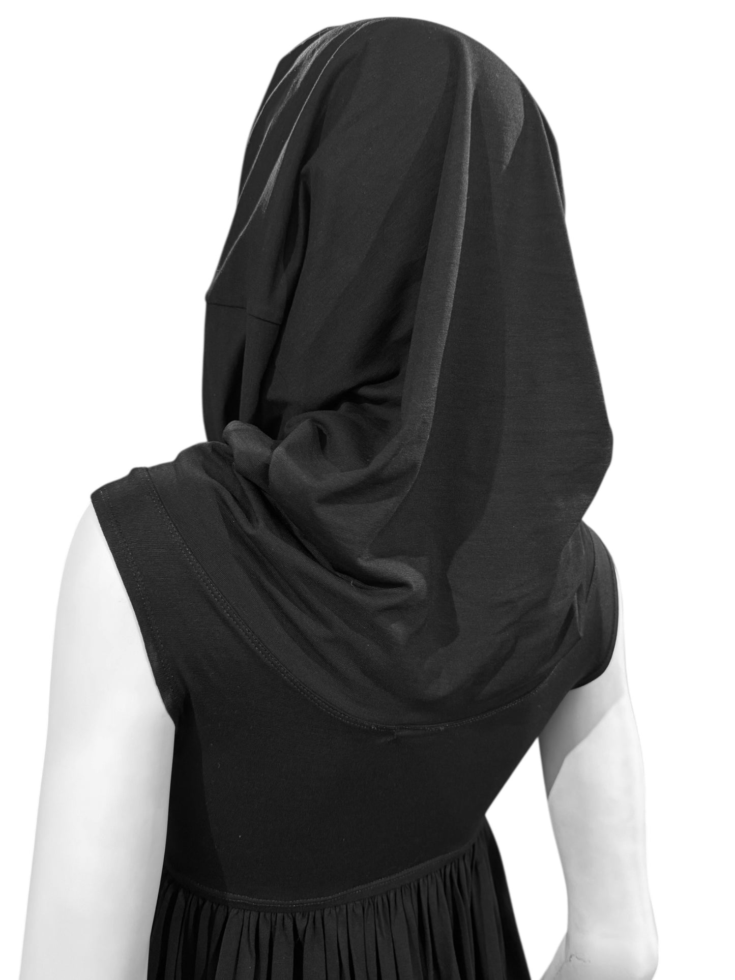 PLEIN SUD 2000s BLACK HOODED MINI DRESS