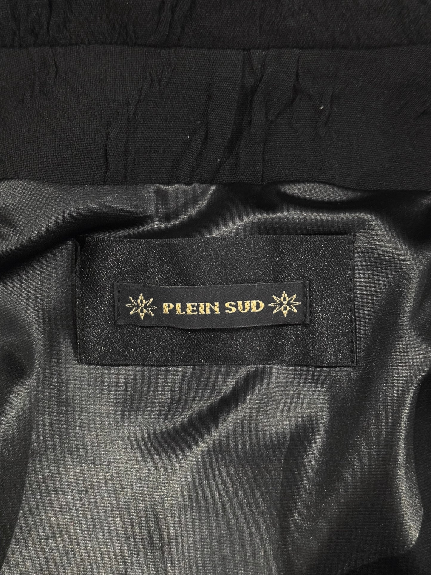 PLEIN SUD FW2005 BLACK WOOL CRINKLED BLAZER