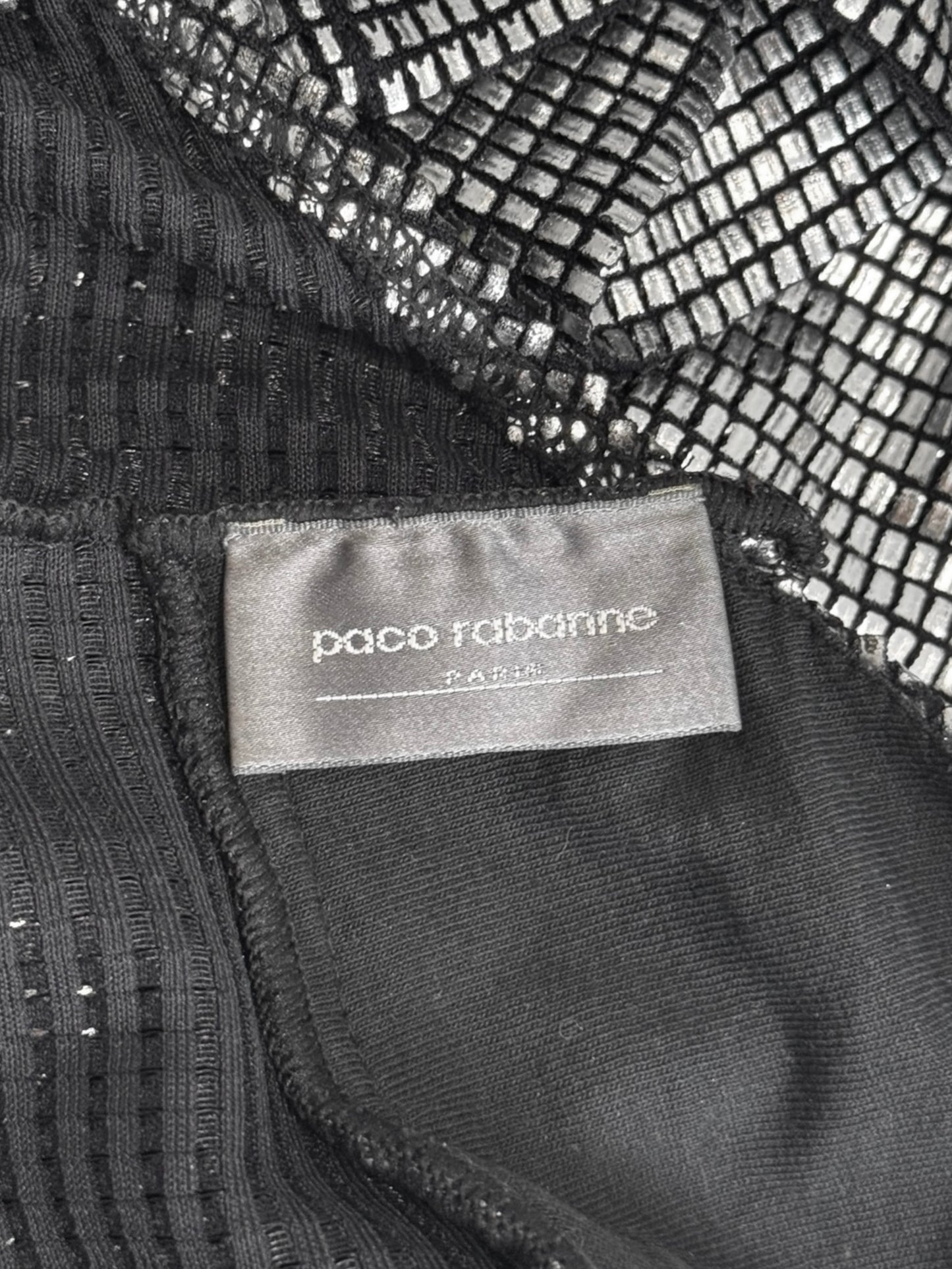 PACO RABANNE 1996 METALLIC MINI DRESS
