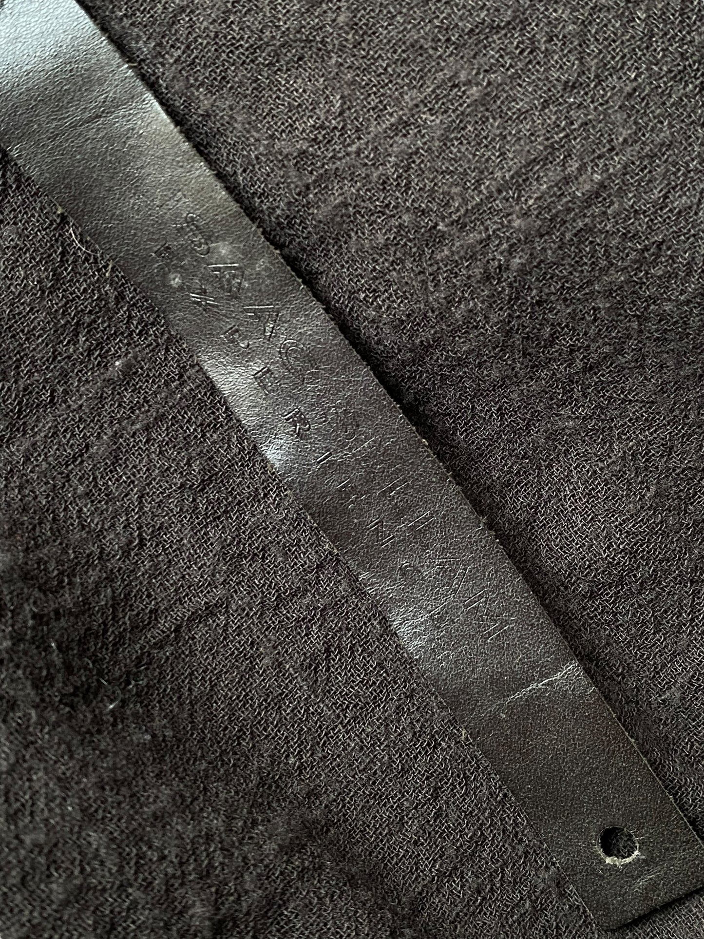 ISAAC SELLAM 2010s BROWN LEATHER SCARF COAT