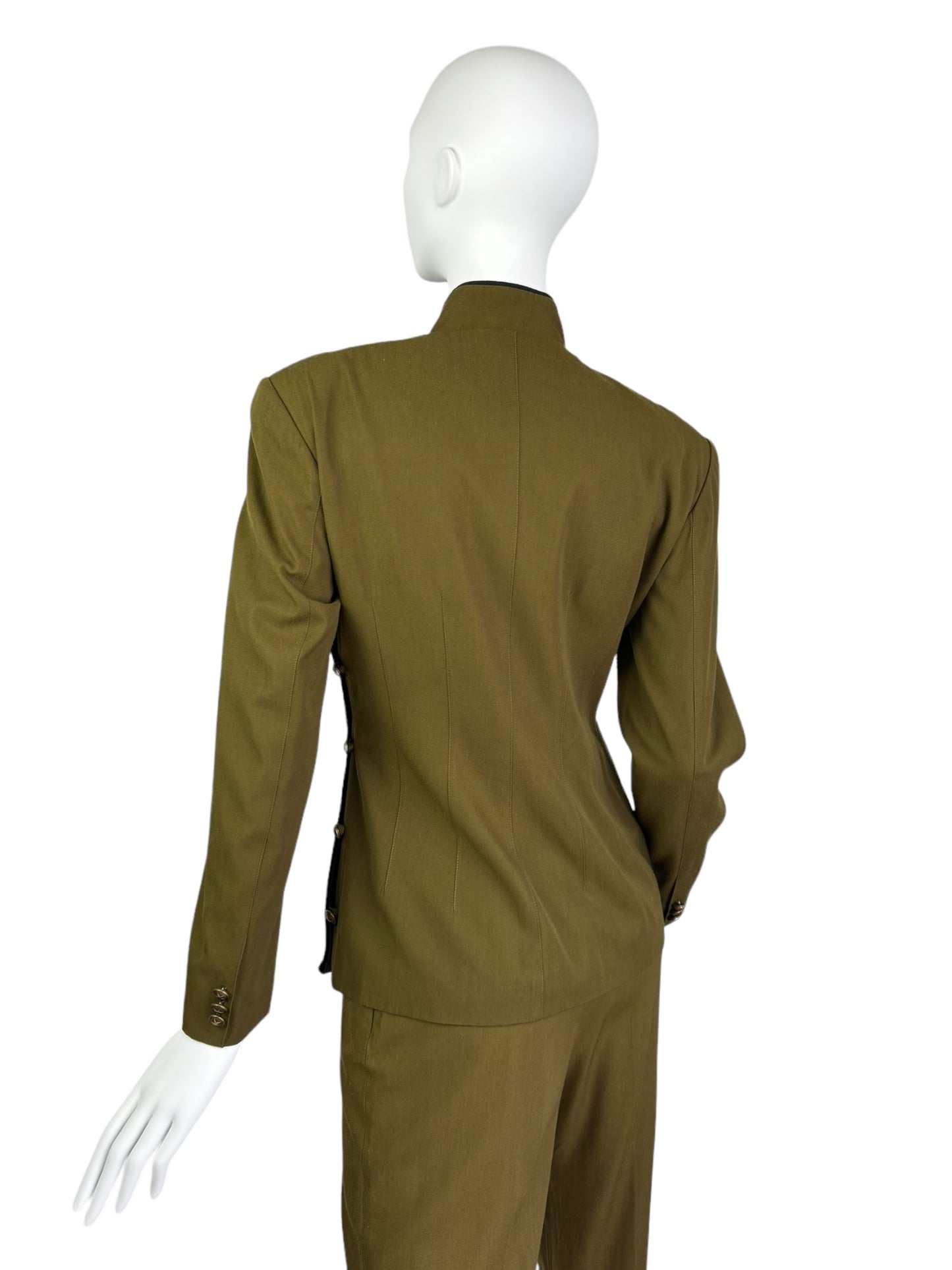 PLEIN SUD 1980s OLIVE GREEN BLAZER