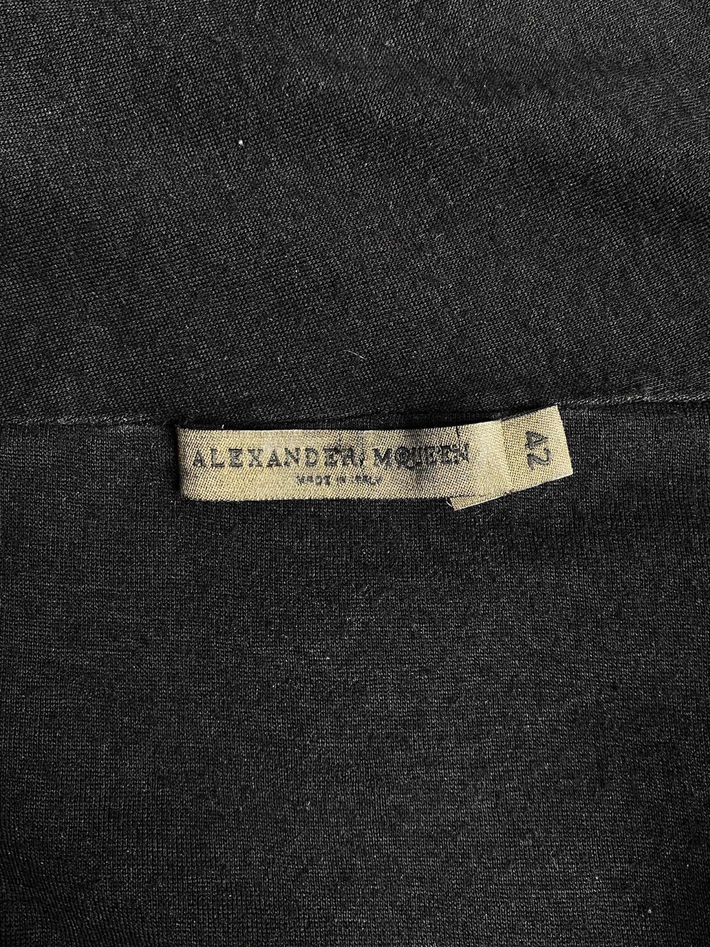 ALEXANDER MCQUEEN FW2008 «THE GIRL WHO LIVED IN A TREE» BLACK HOODED DRESS