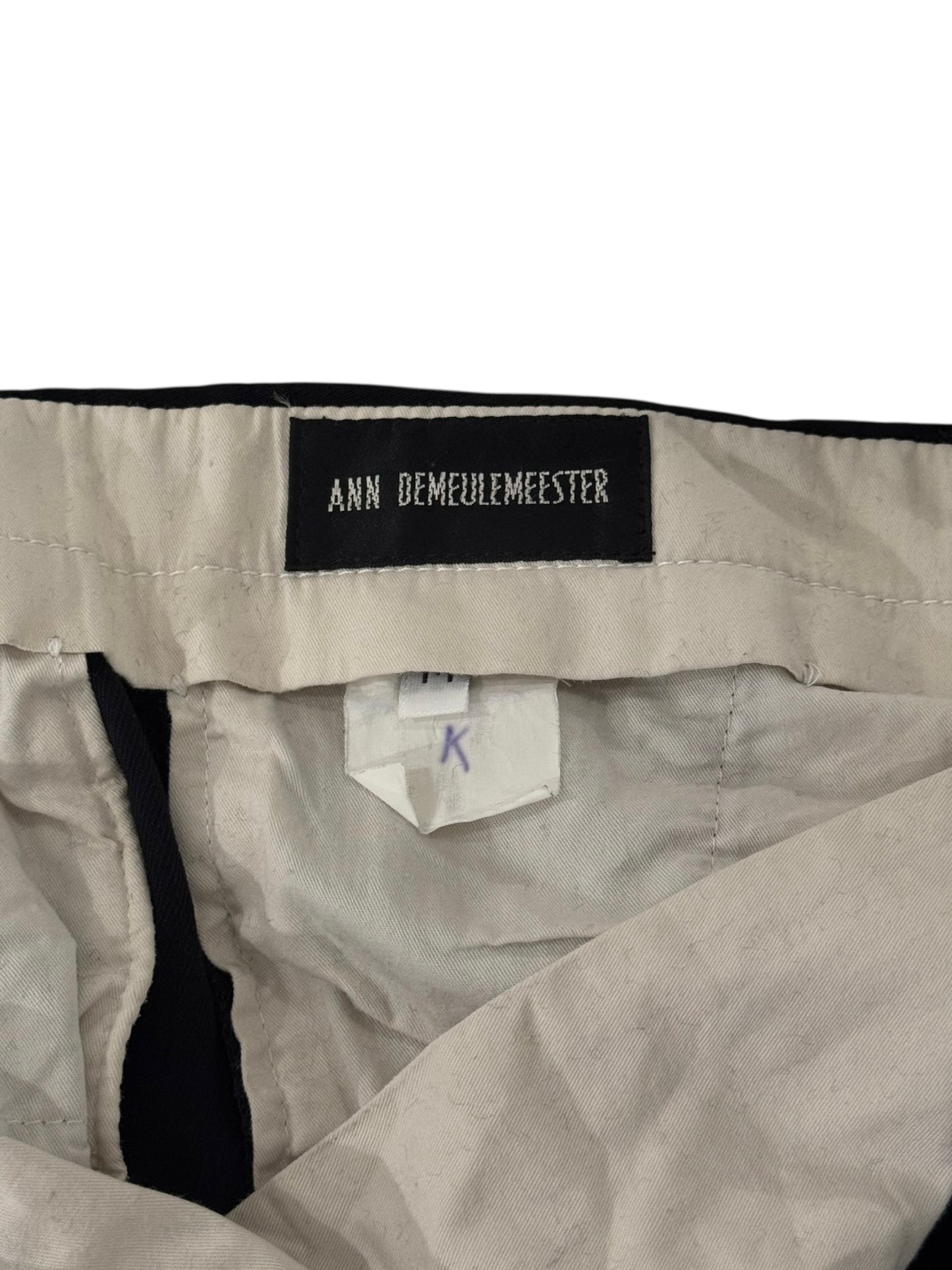 ANN DEMEULEMEESTER 2000s BLACK WOOL PANTS