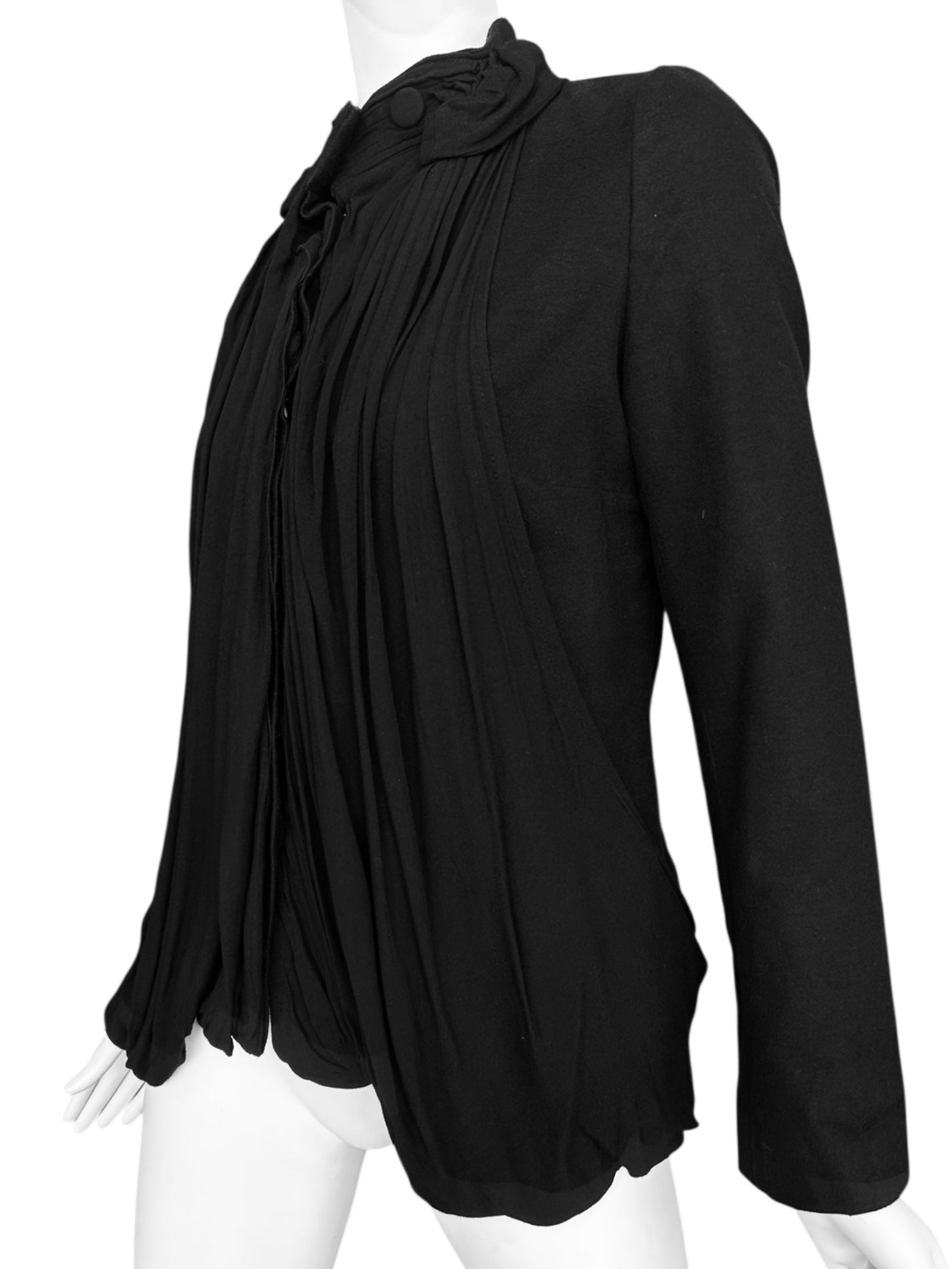 TROSMAN 2000s BLACK DRAPED JACKET